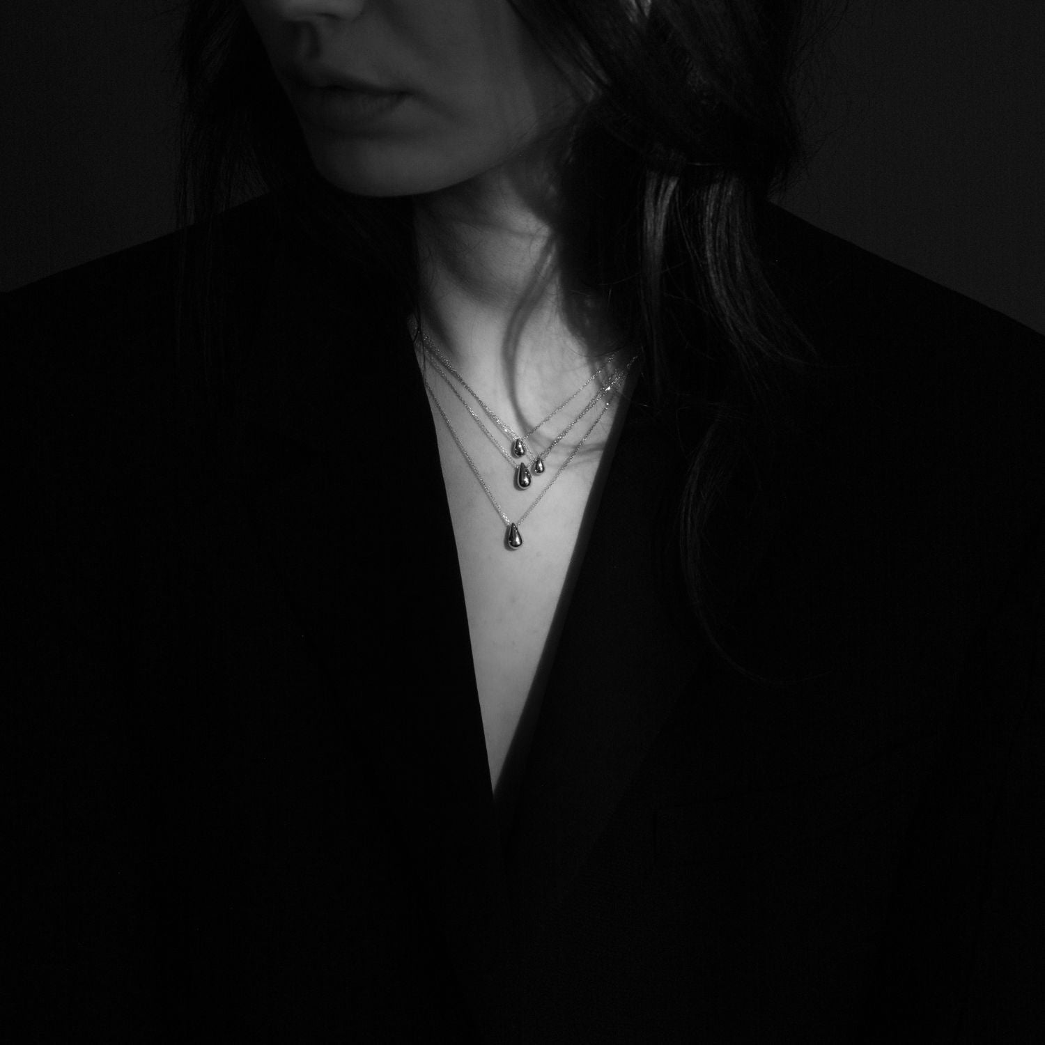 Silver Drop Necklace