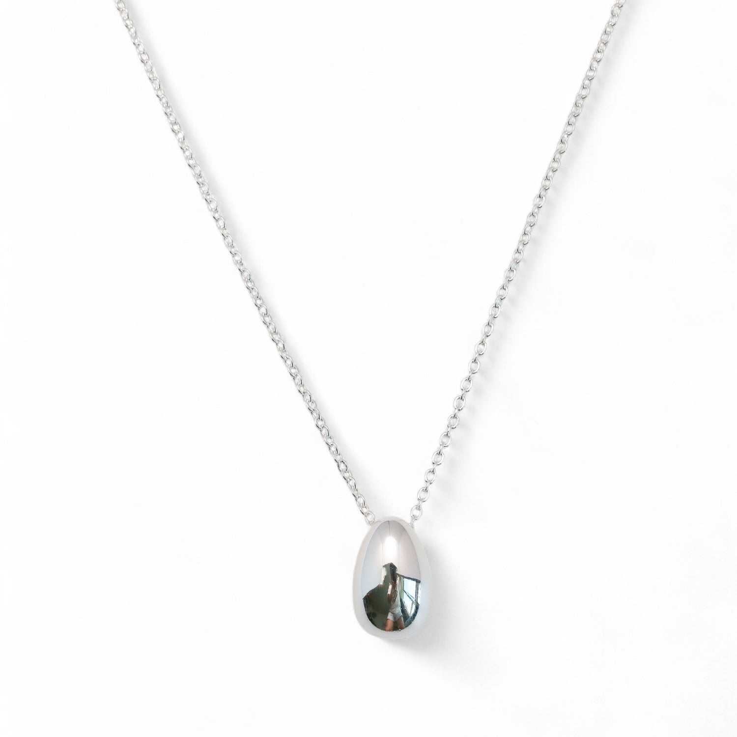 Silver Egg Necklace