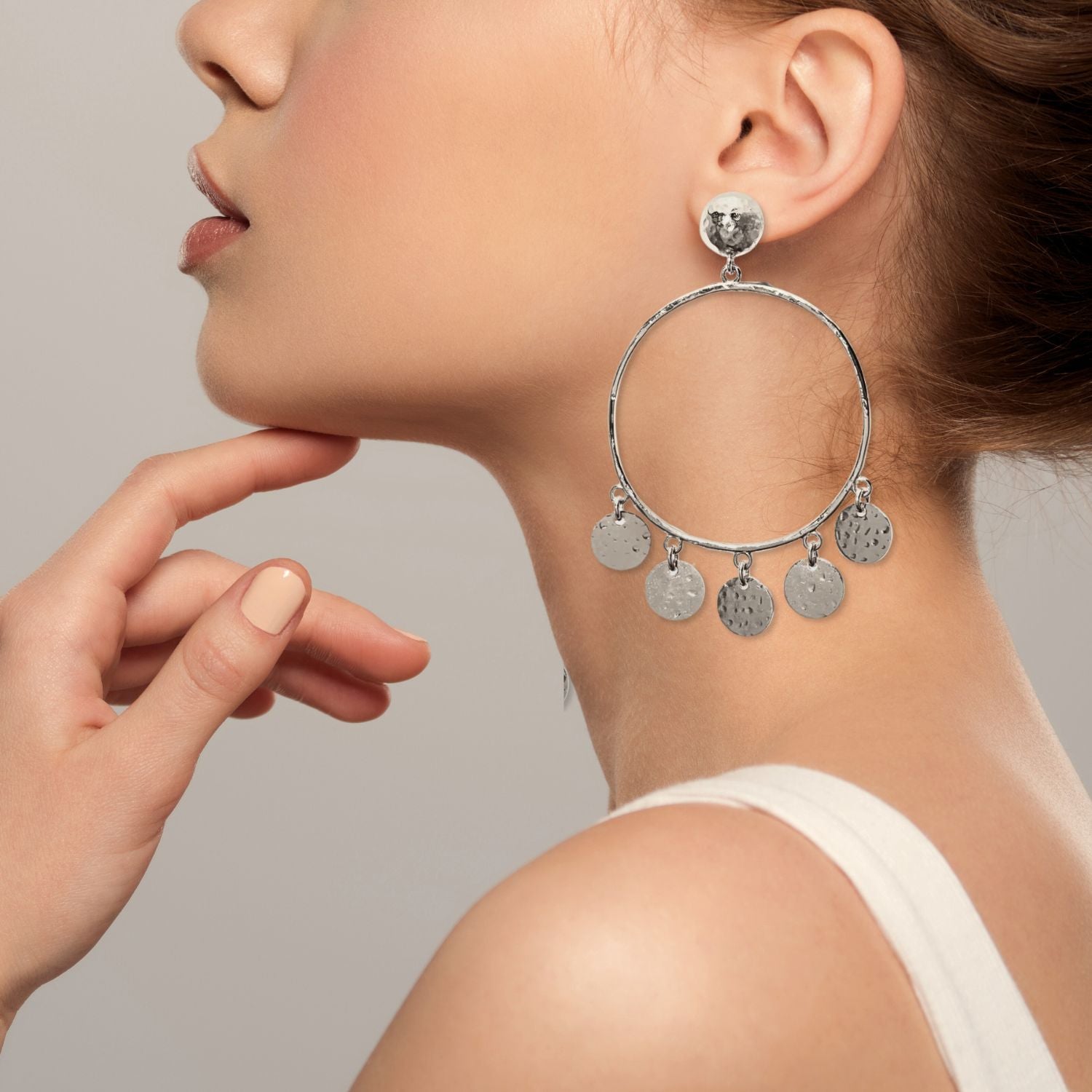 Silver Fortuna Chandelier Earrings