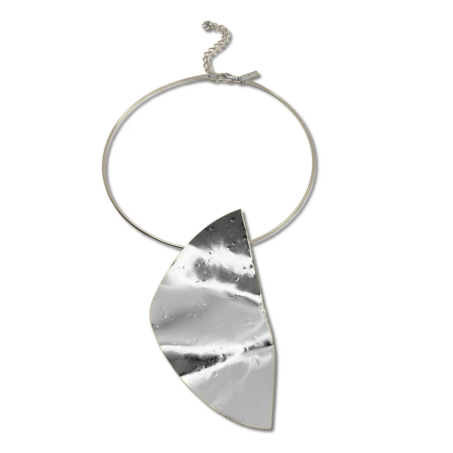 Silver Geo Twist Pendant Neck Wire