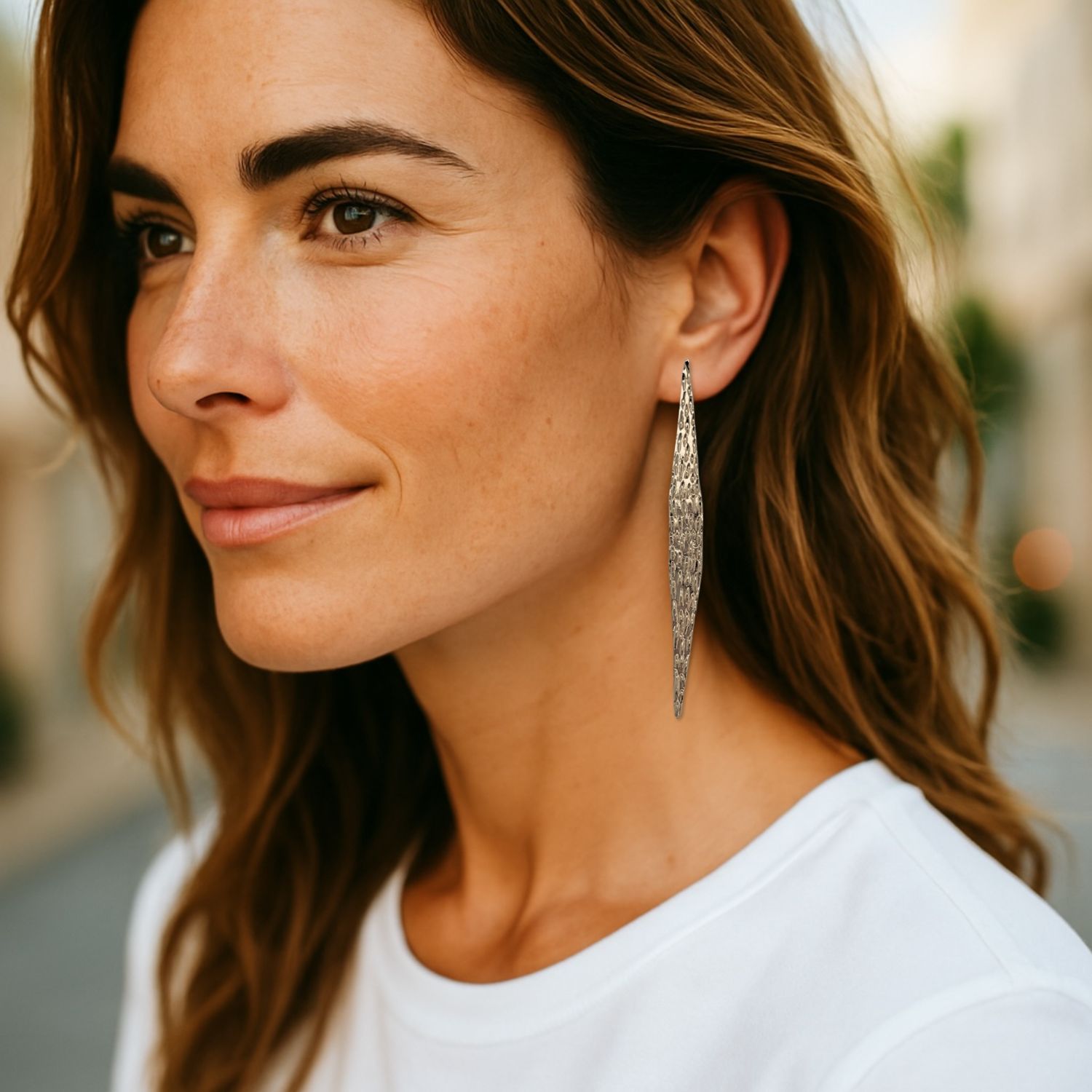 Silver Gold Jaguaretê Earrings