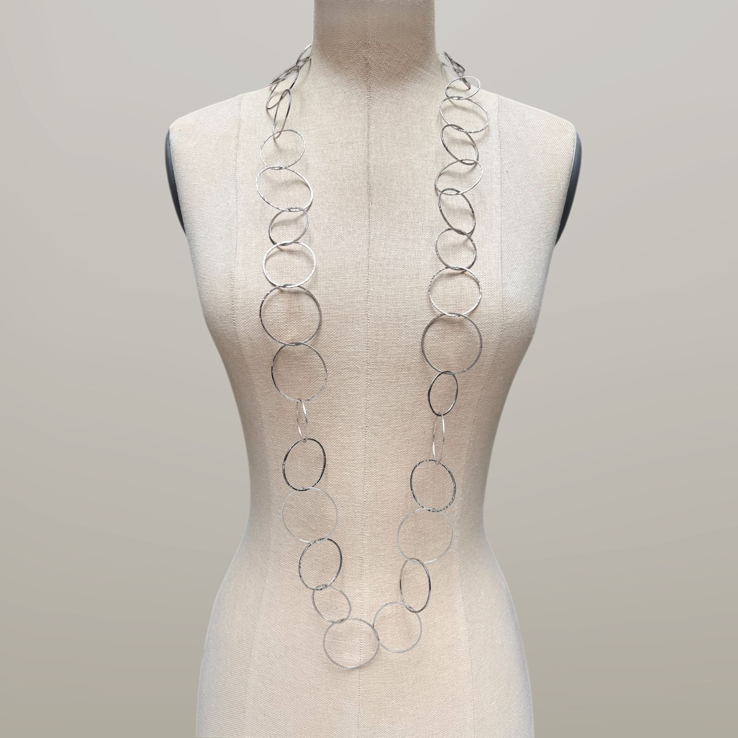 Silver Halo Lindy Links Long Necklace