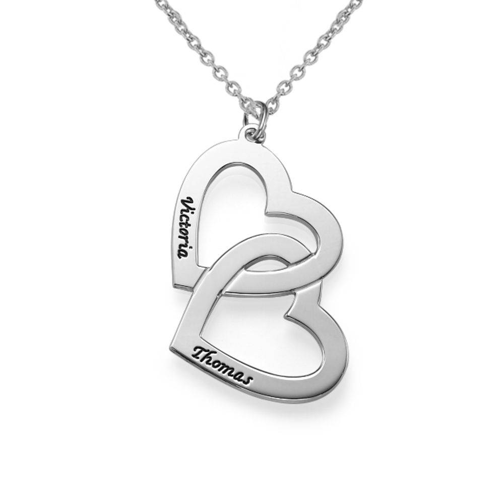 Silver Heart in Heart Necklace