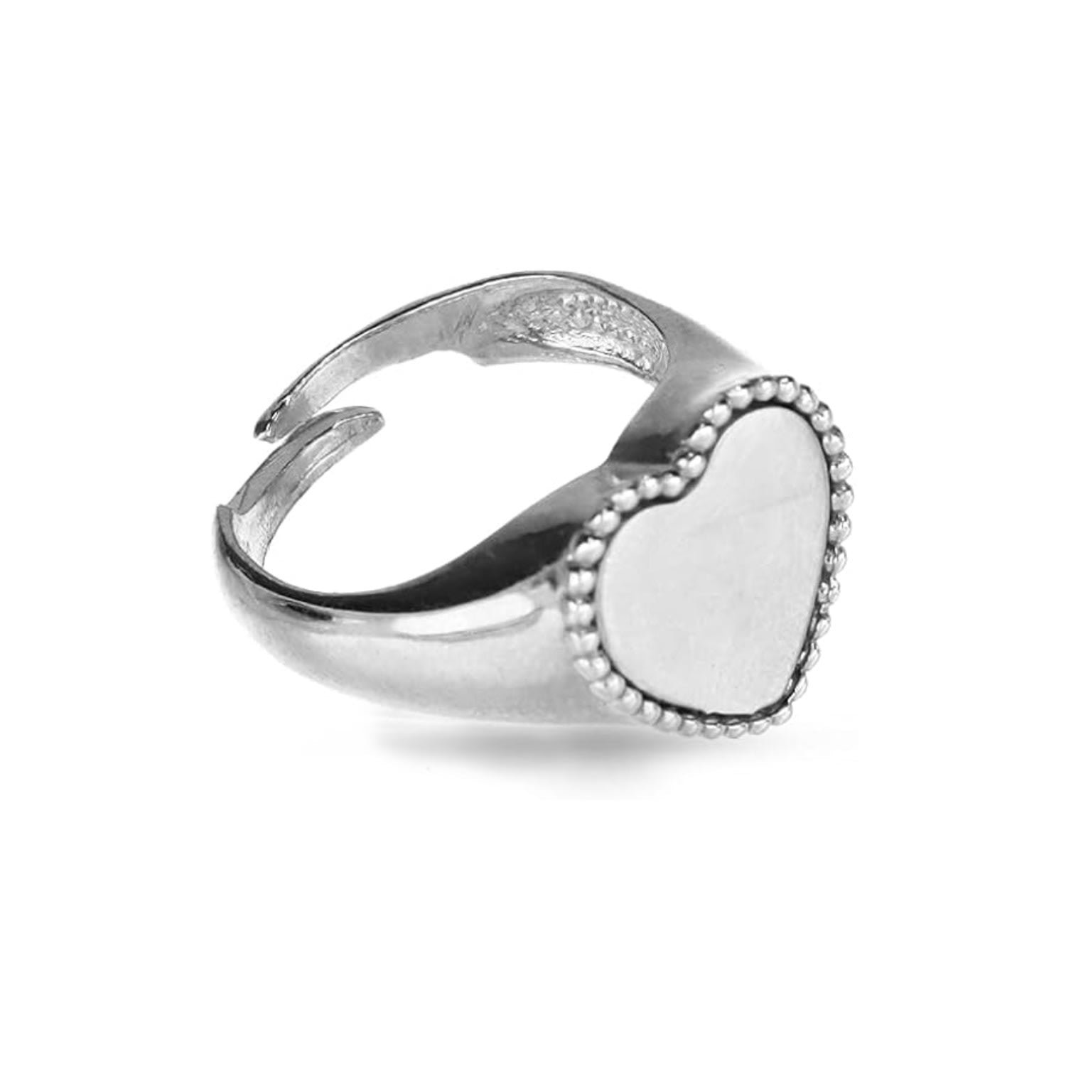 Adjustable Sterling Silver Heart Ring – Elegant, Timeless Jewelry, Perfect Gift For Women