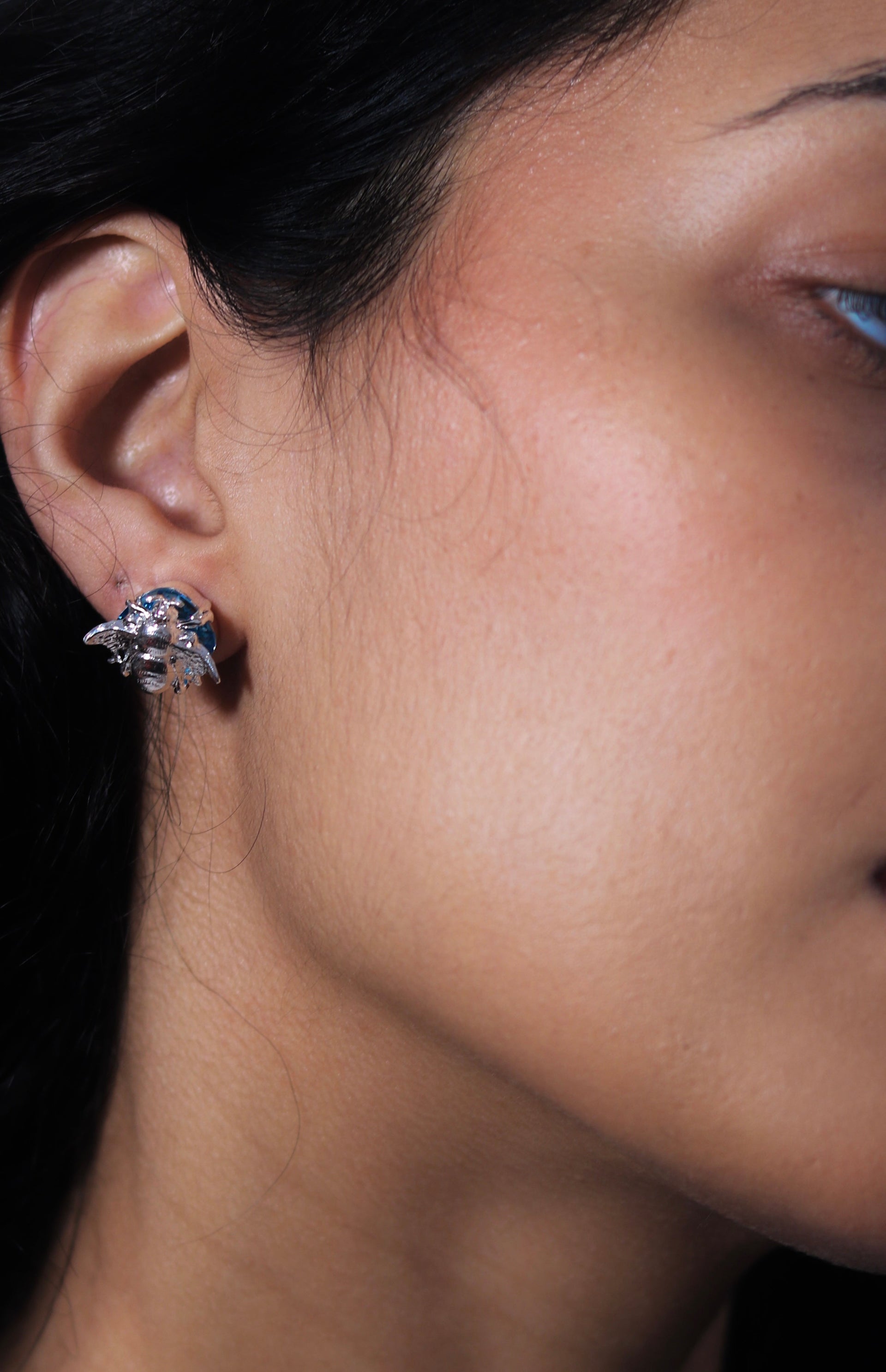 Silver Hugging Stud Earrings