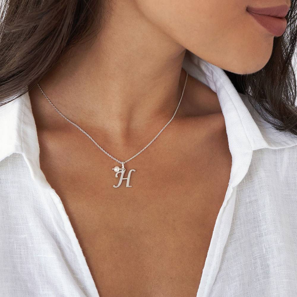 Initial Necklace in Silver