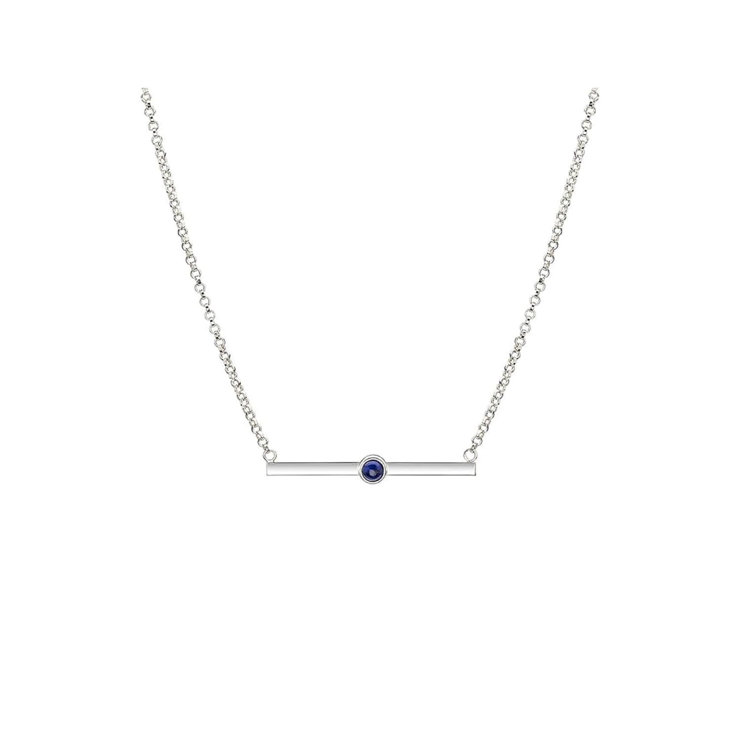 Silver & Lapis Bar Necklace
