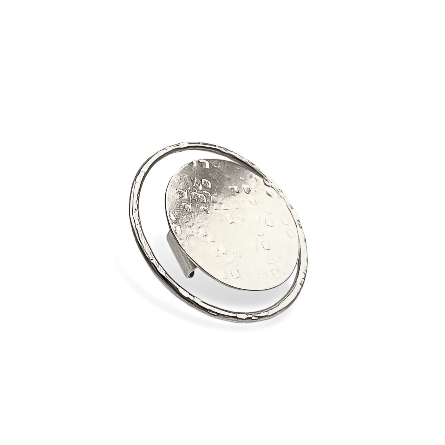 Silver Large Peacock Eye Ring