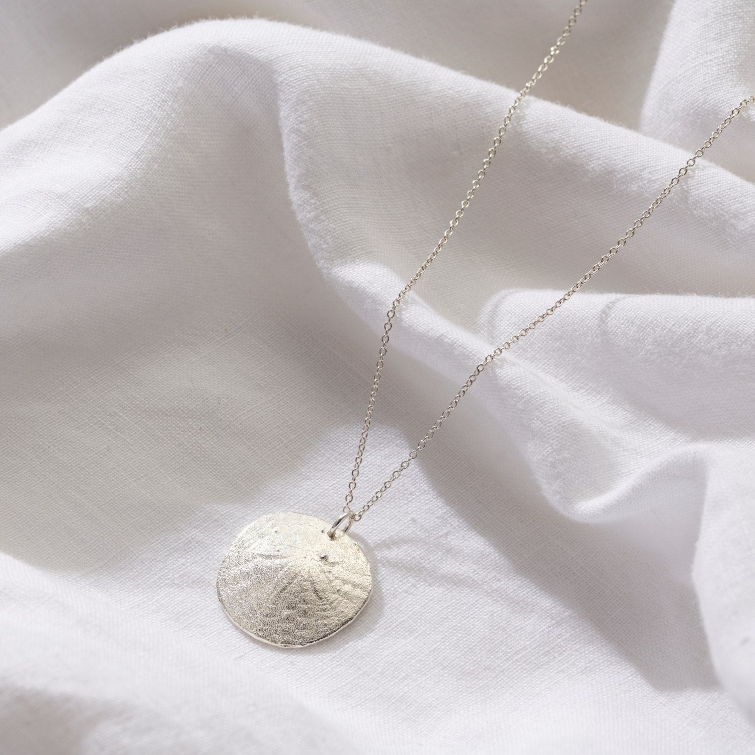 Silver Large Sand Dollar Necklace