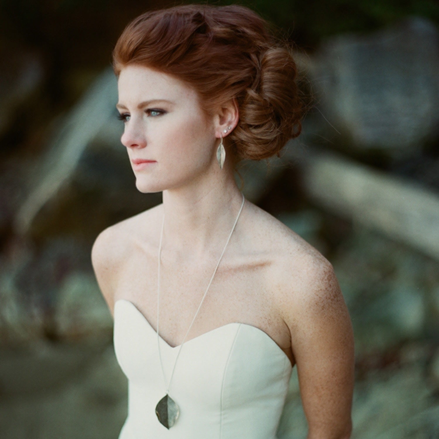 Silver Leaf Earrings In Large