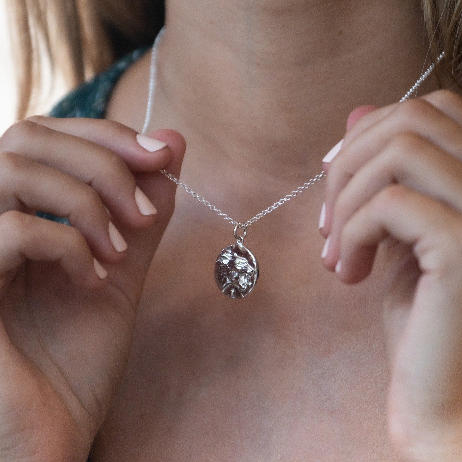 Silver Leo Zodiac Charm Necklace