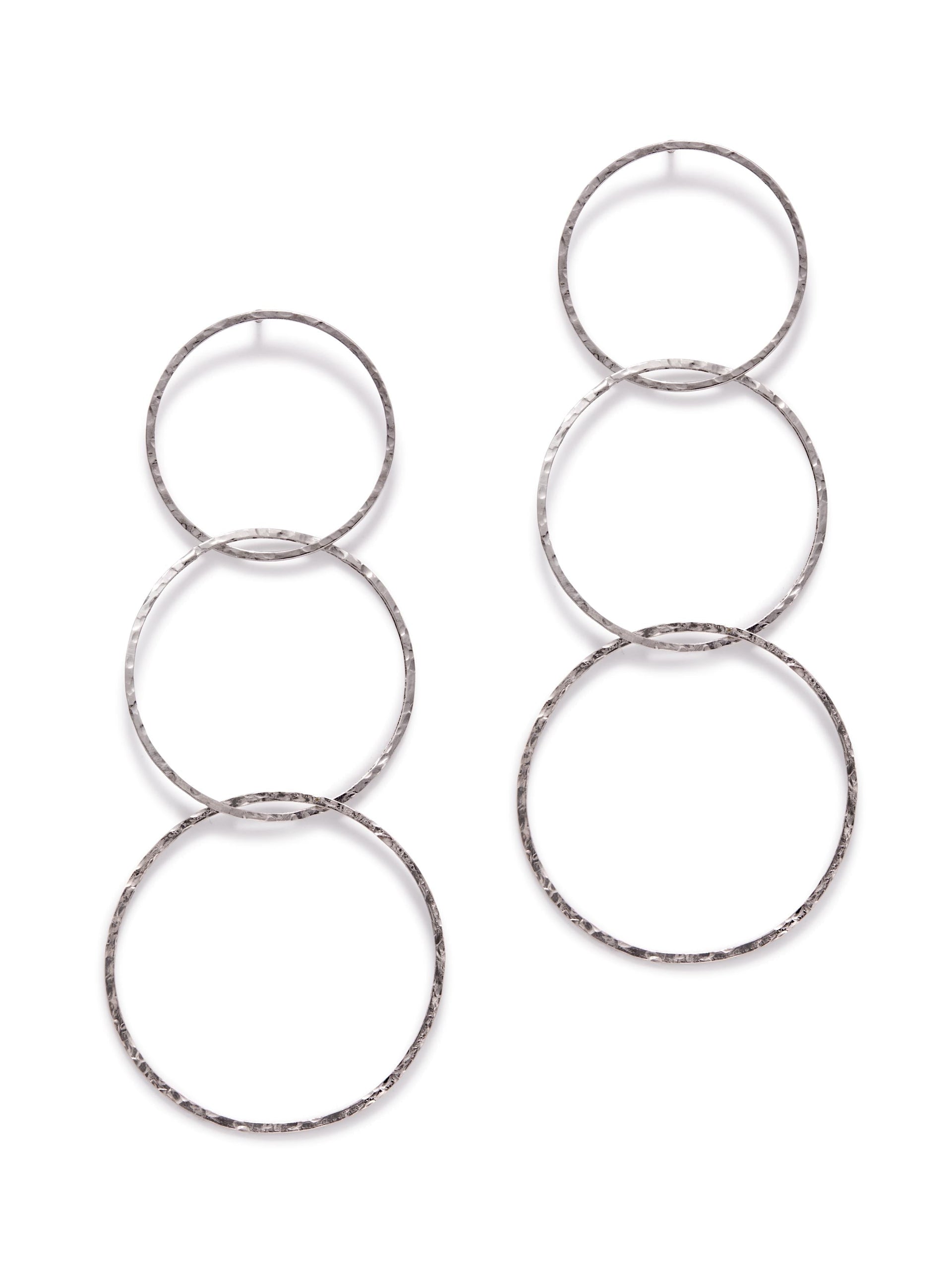 Silver Lindy Links Post Earrings