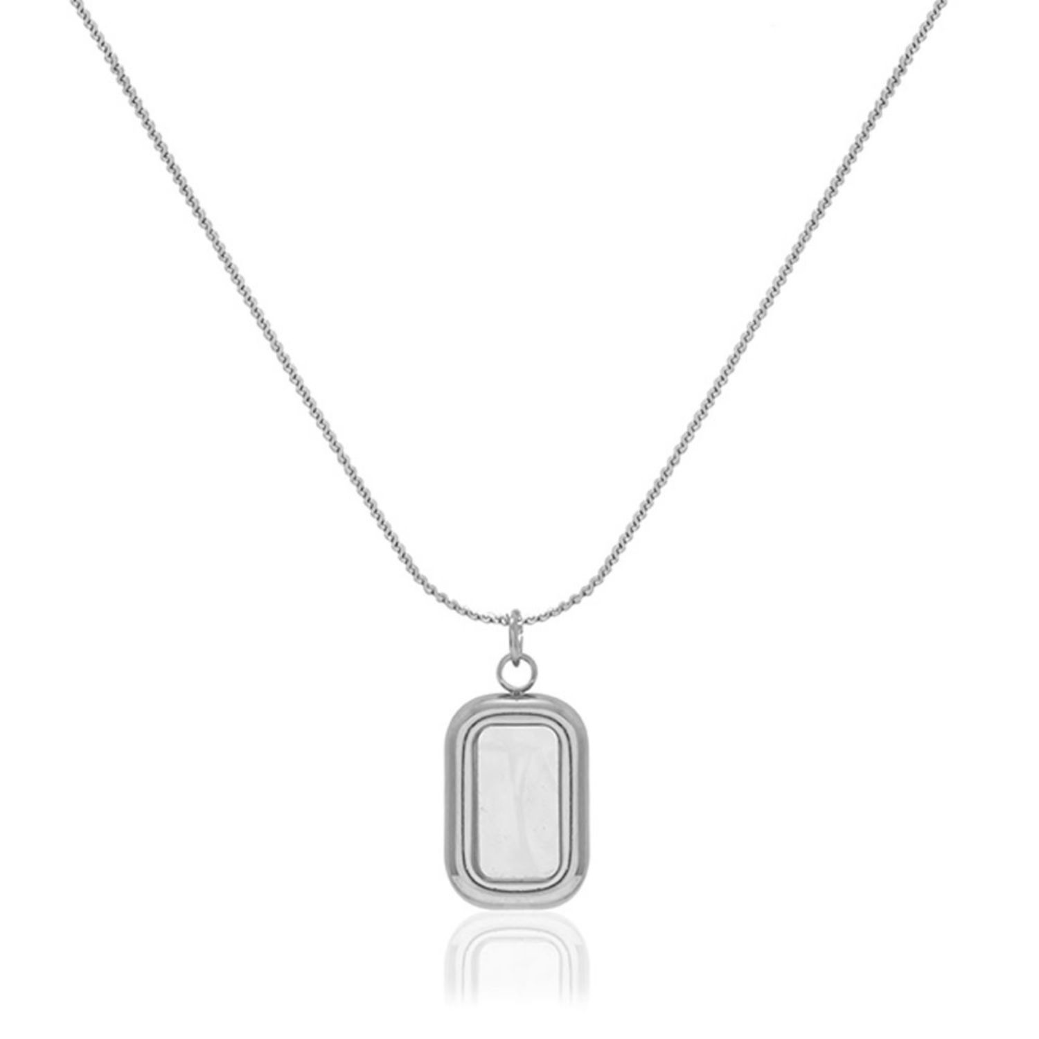 Silver Lyra Pearl Necklace