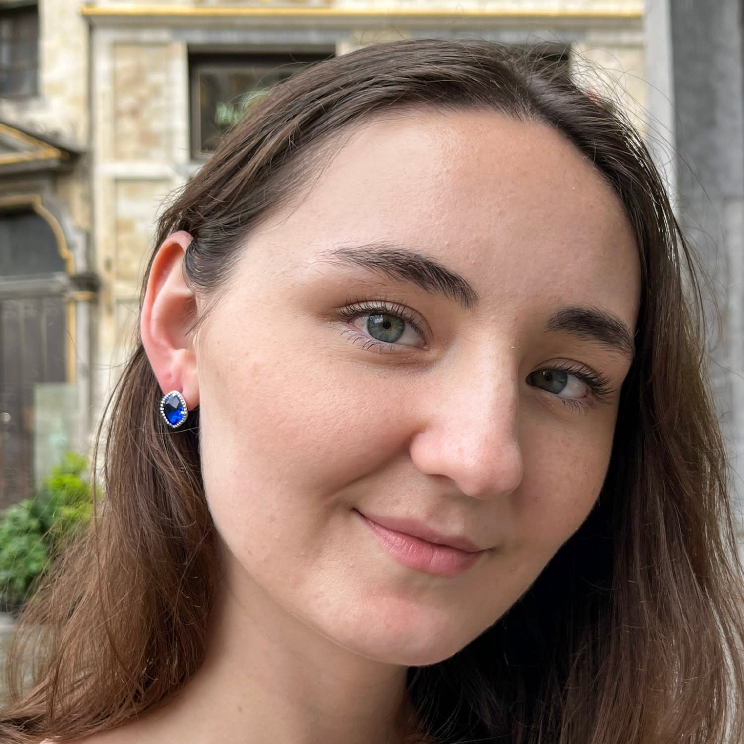 Silver & Majestic Blue Crystal Earrings, Series Dazzle