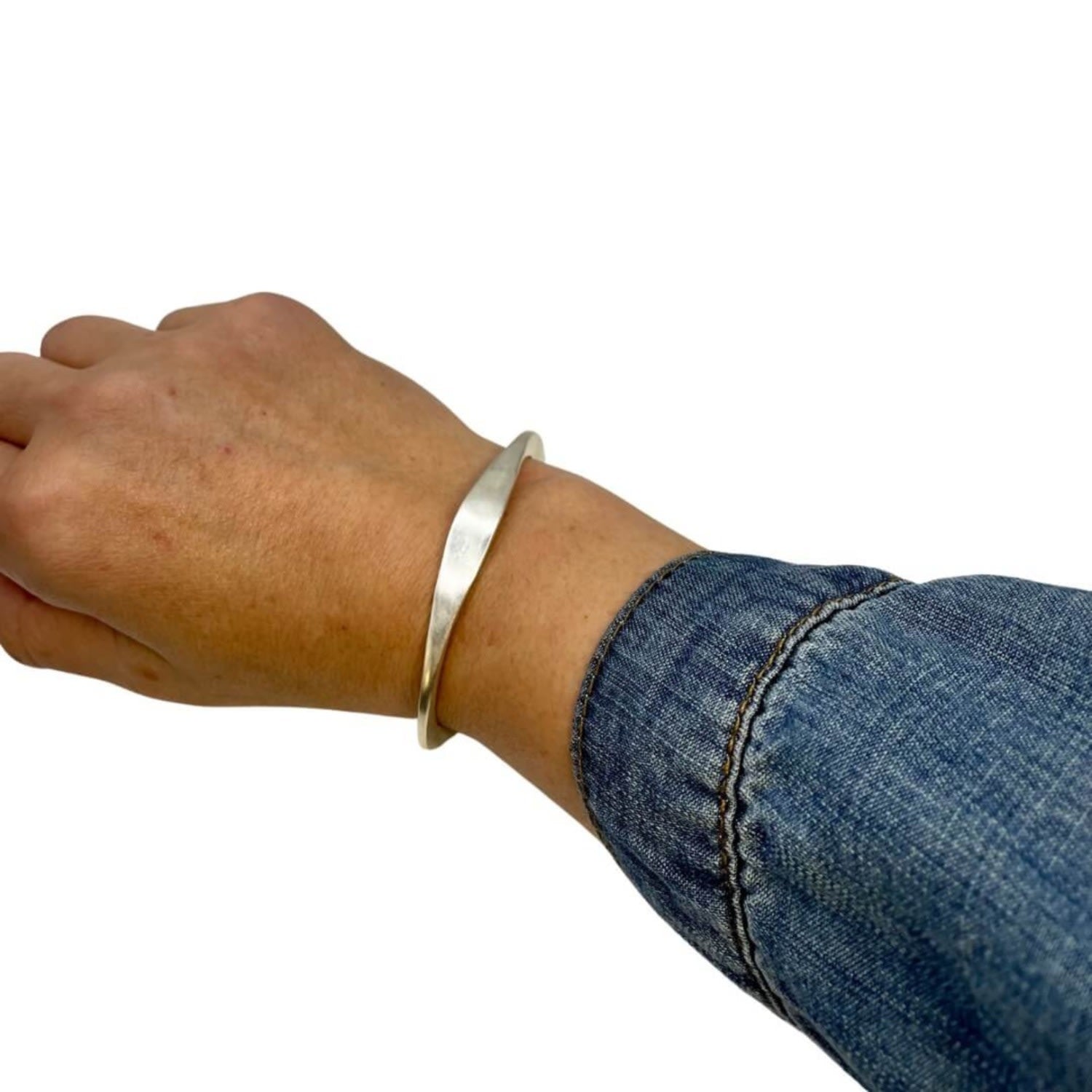 Silver Mantra Cuff, Inscribed