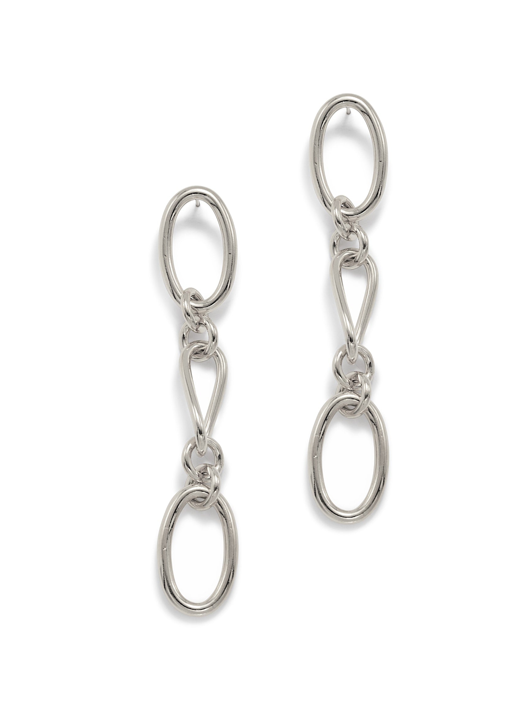 Silver Ophelia Chain Dangle Post Earrings