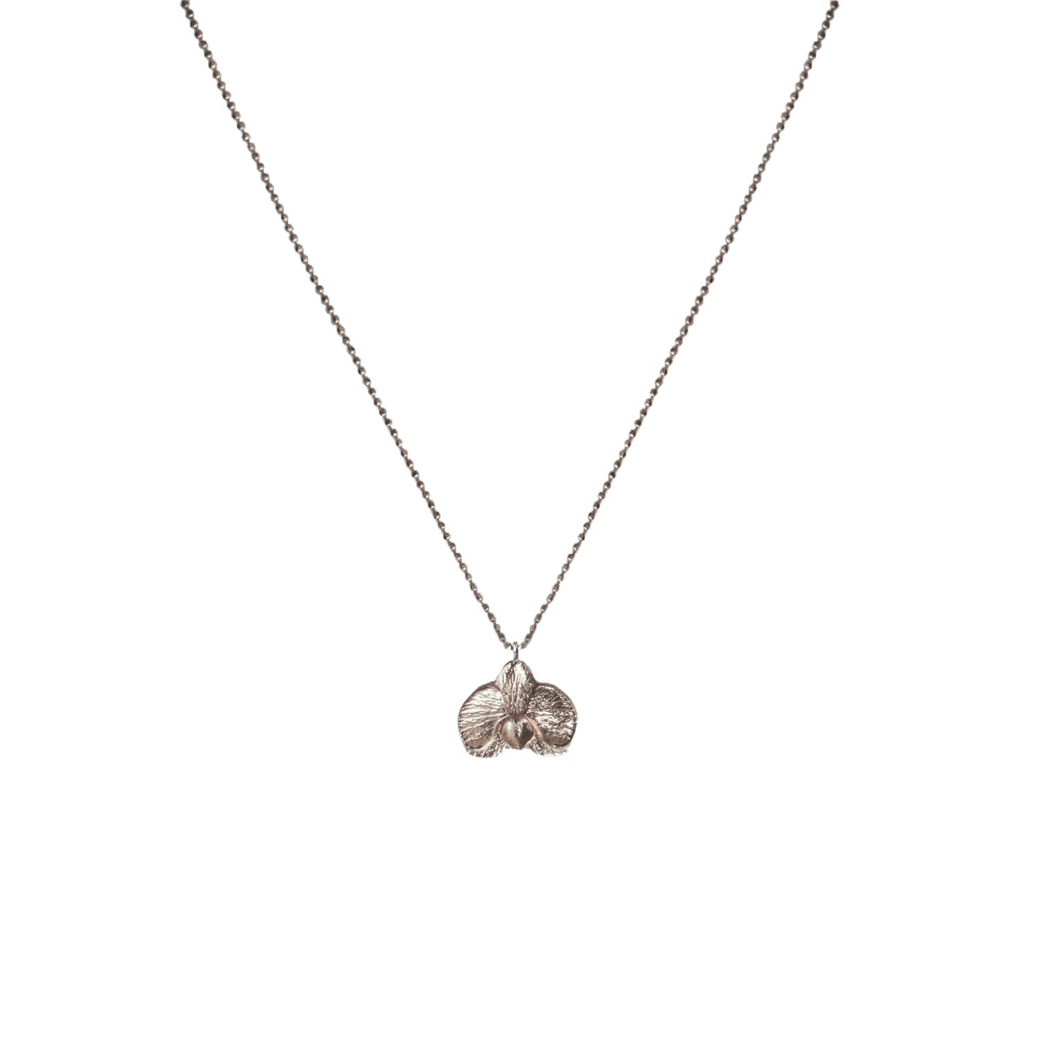 Silver Orchid Necklace