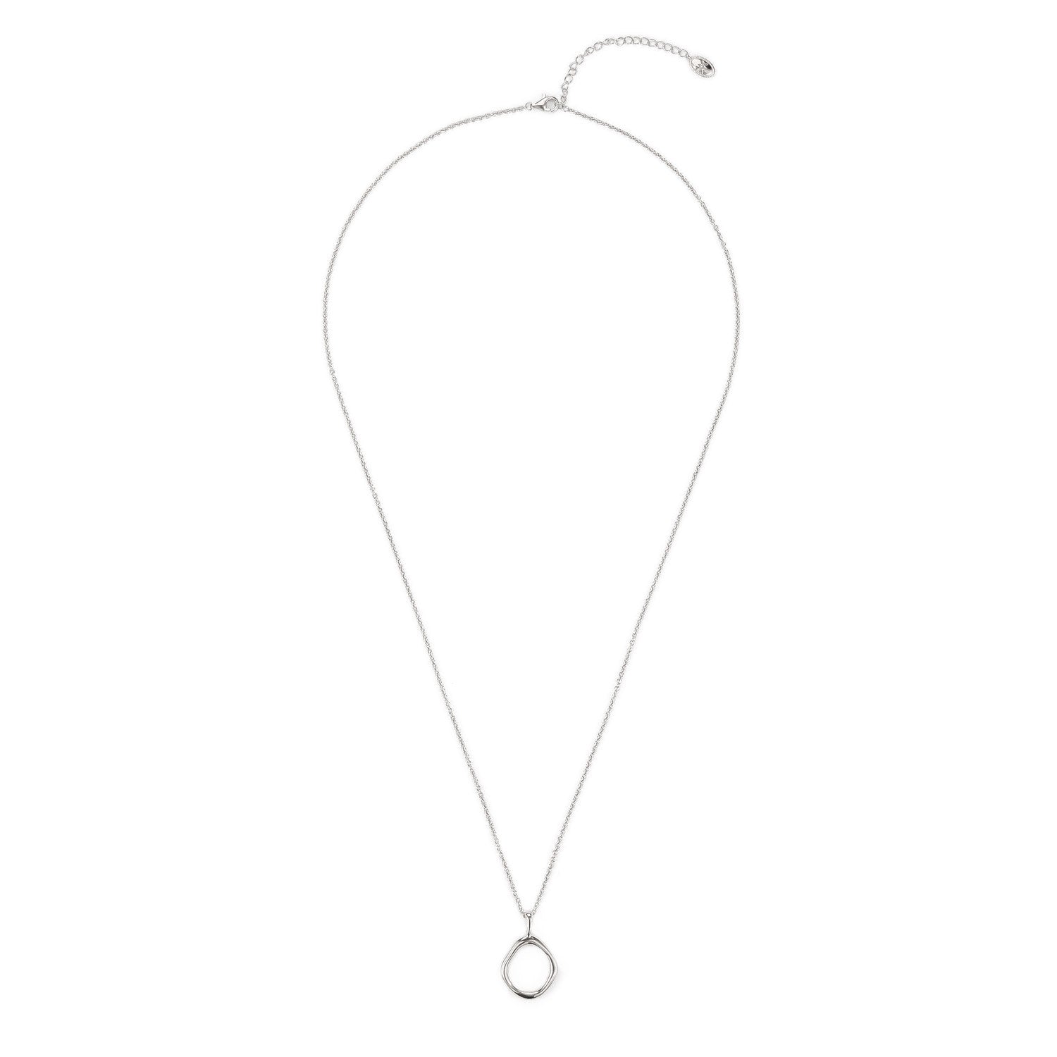 Silver Organic Pendant Necklace