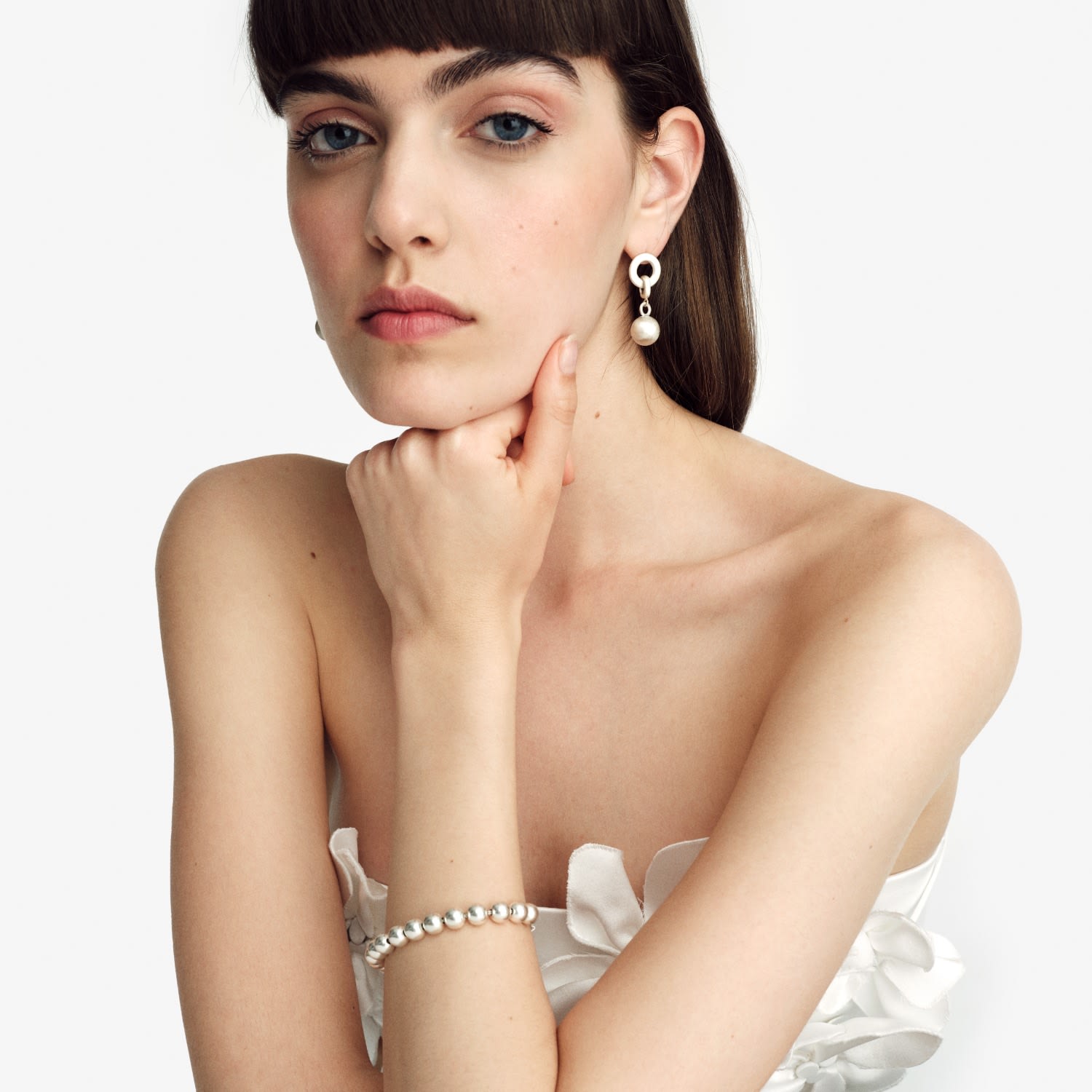 Silver Pearl Bracelet