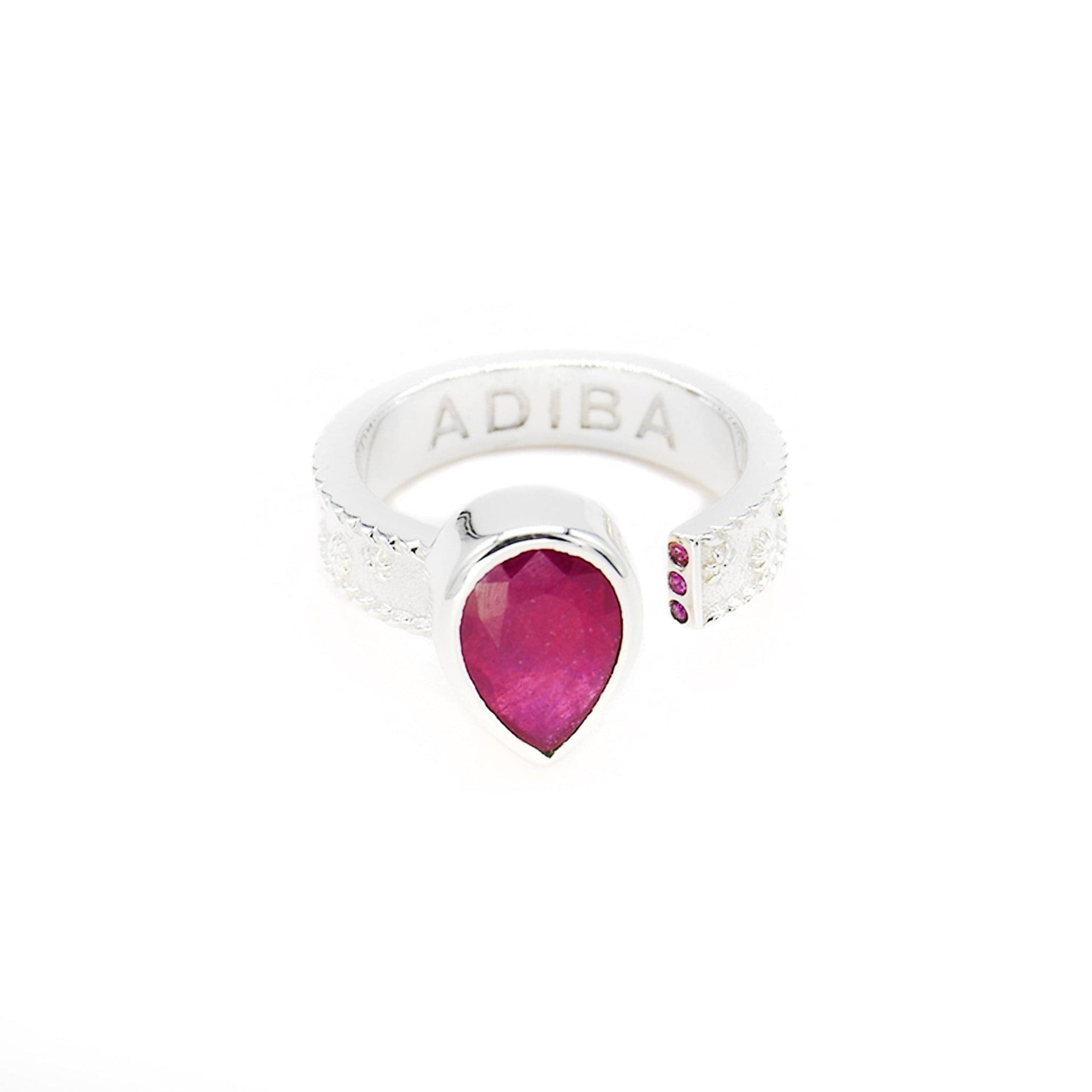 Silver Ruby Resizable Ring