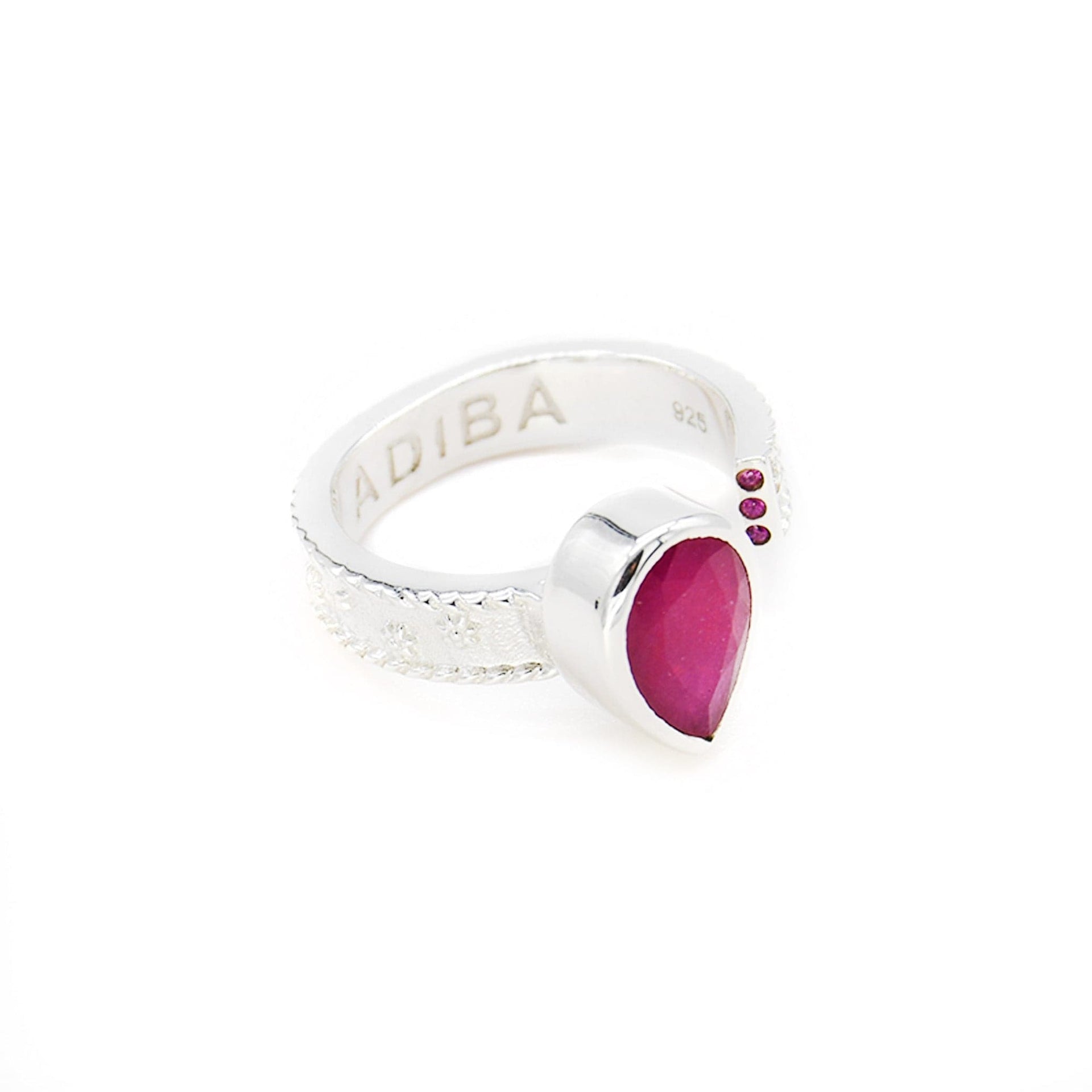 Silver Resizable Ruby Ring