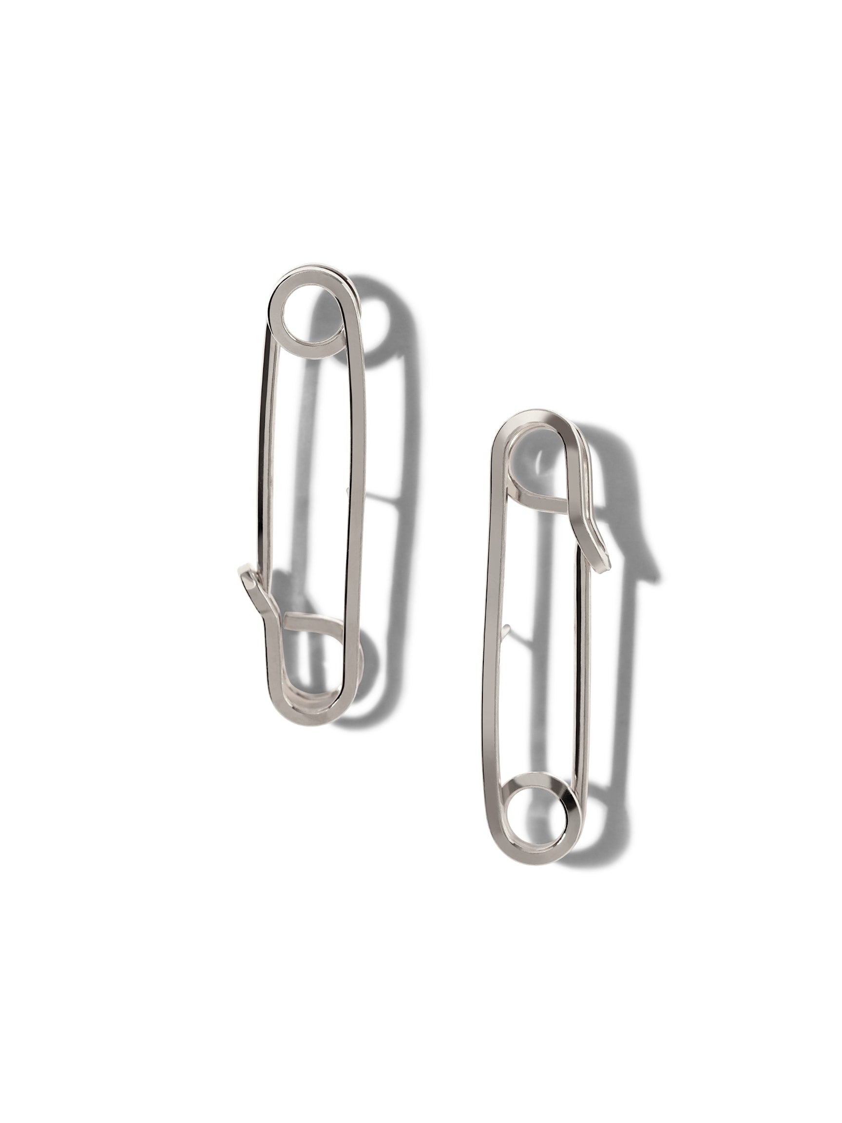 Silver Safety First Post Earrings