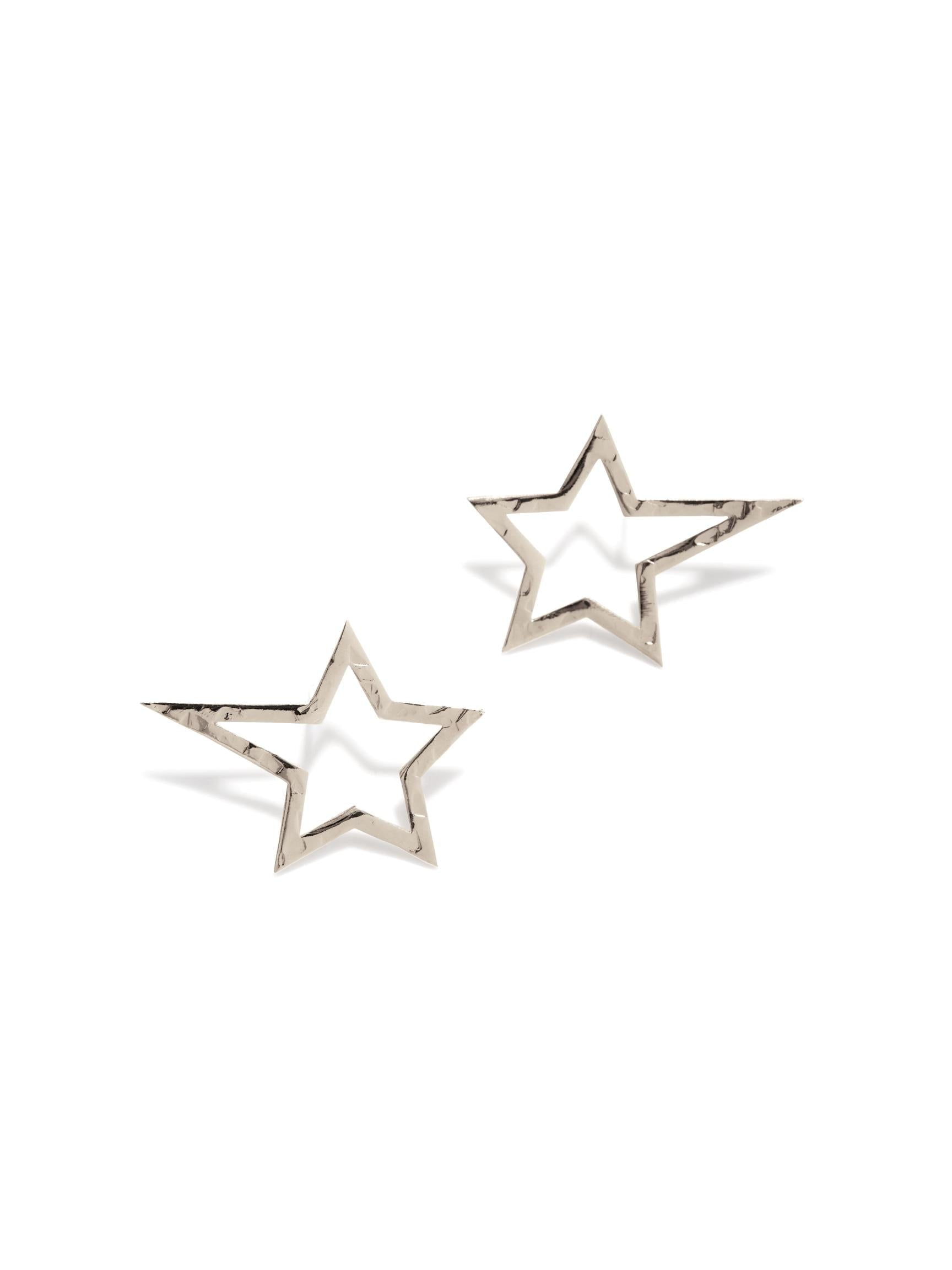 Small Silver Shooting Star Dust Post Earrings
