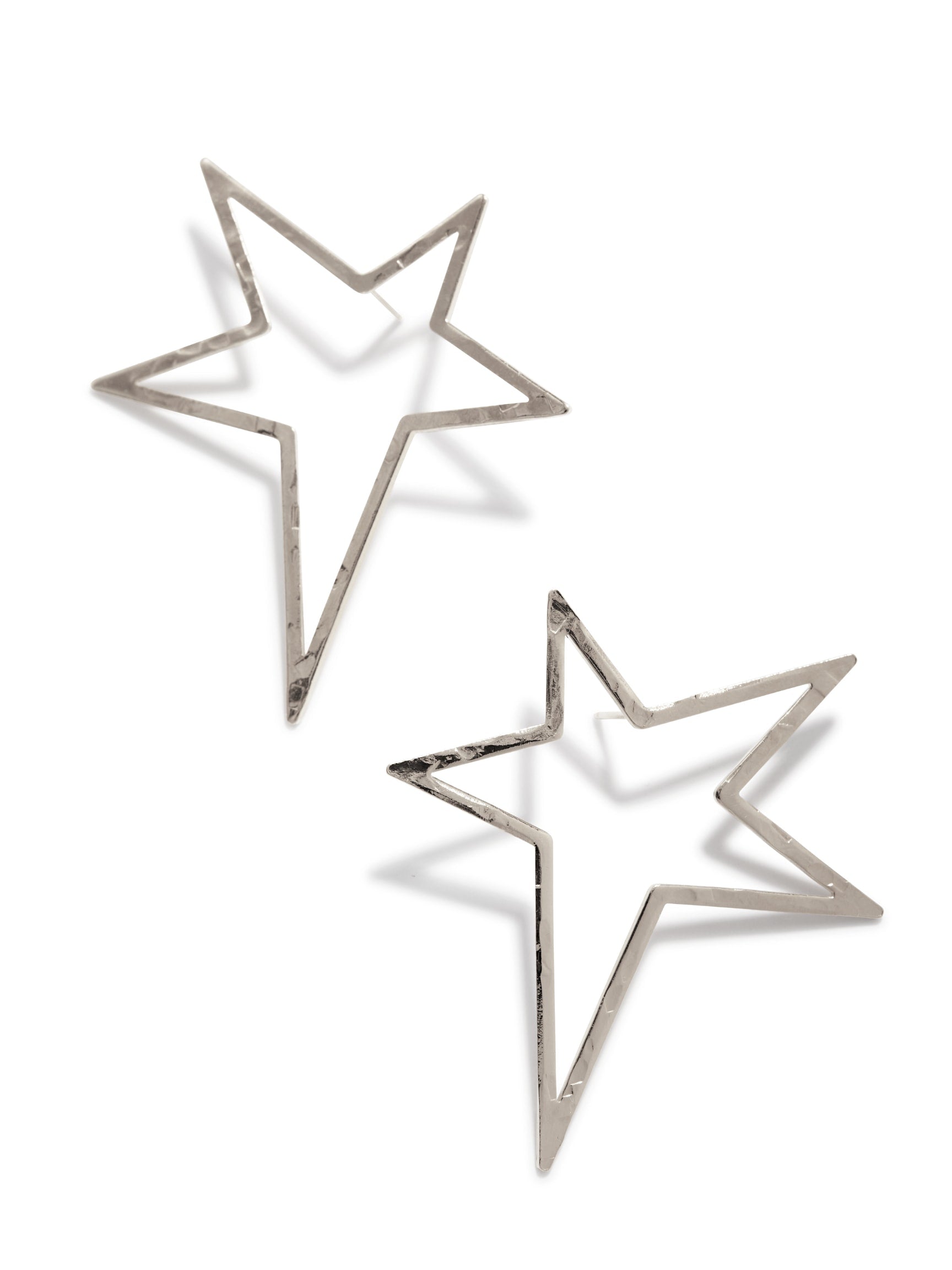 Silver Shooting Star Dust Post Earrings