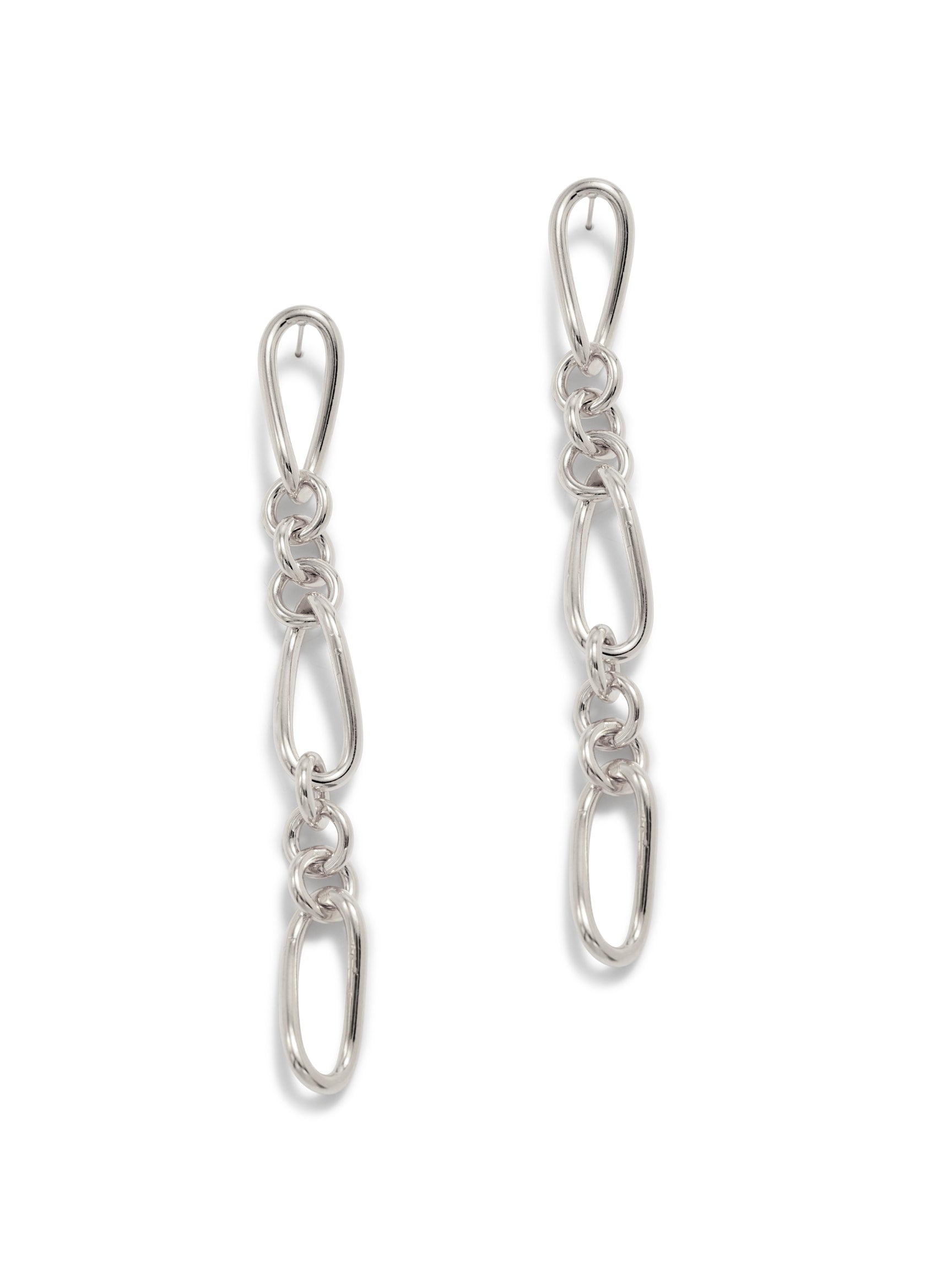 Silver Skyler Chain Post Earrings