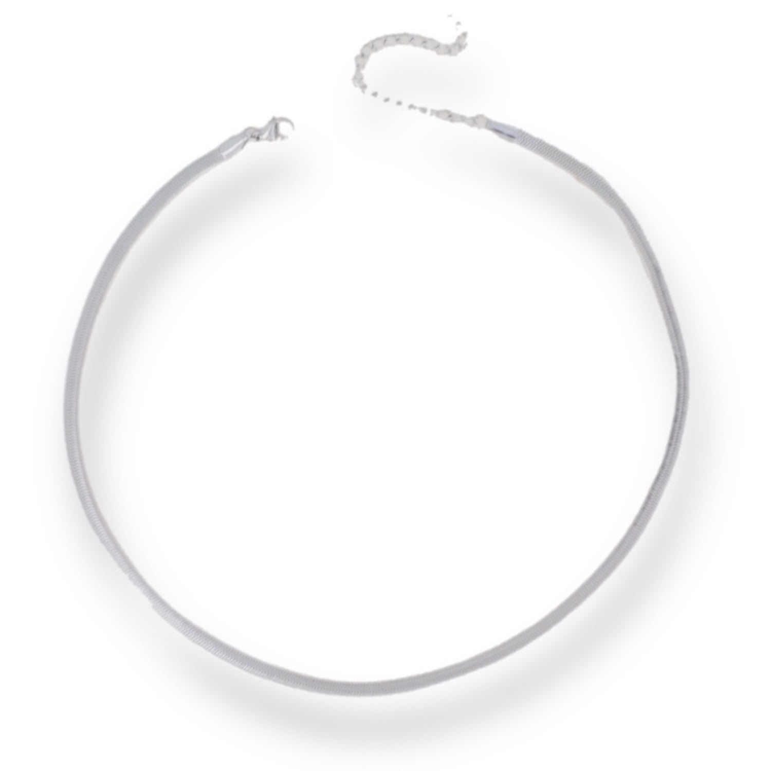 Silver Snake Chain Necklace Adjustable Length