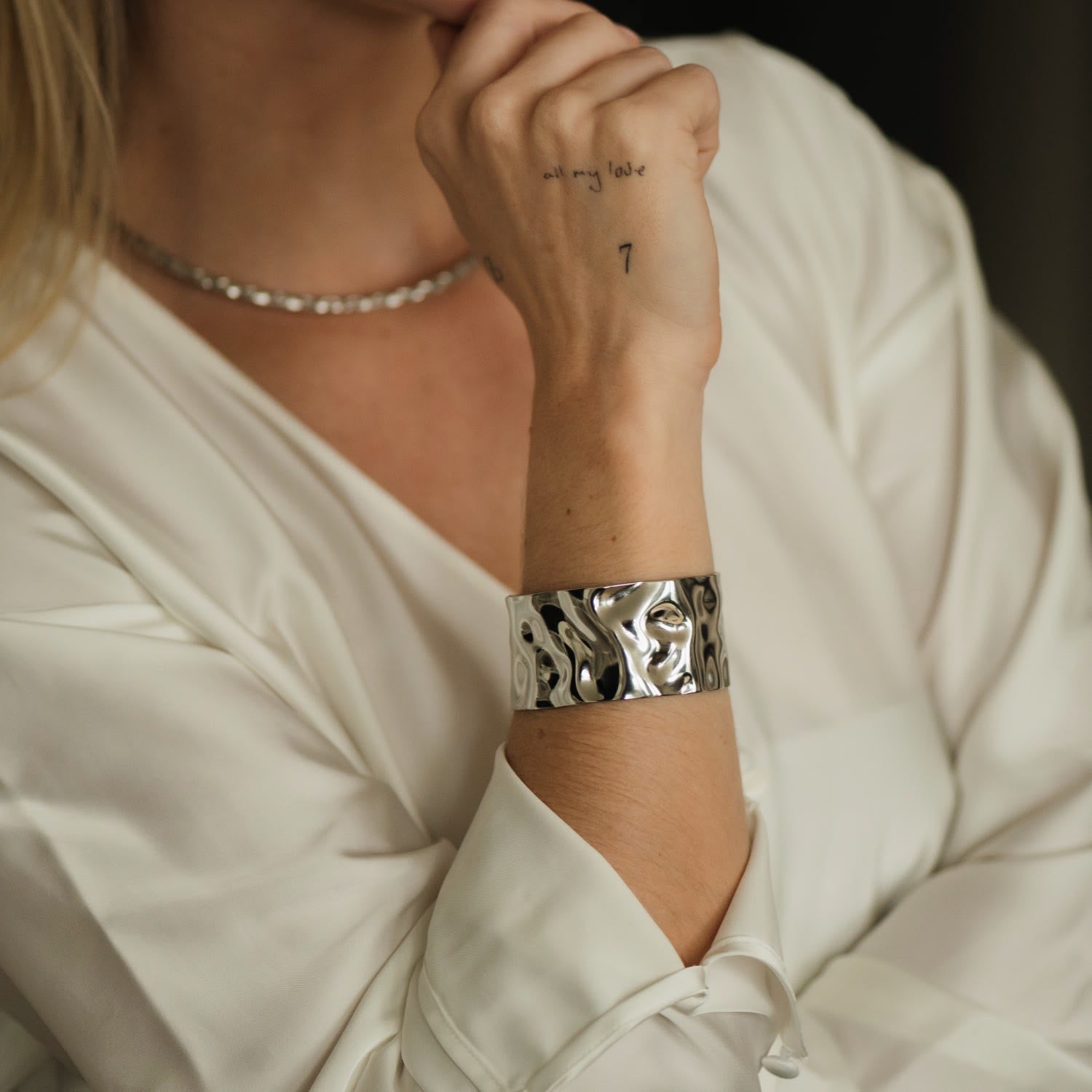 Silver Statement Bangle Cuff