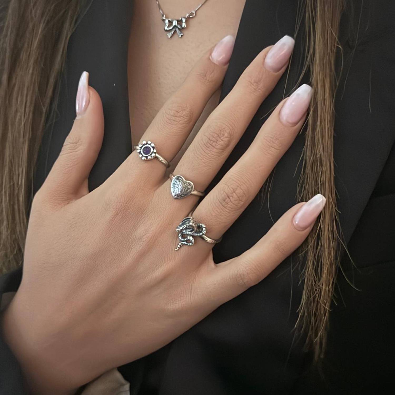 Adjustable Snake Ring In Sterling Silver - Unaloe Handmade Italian Jewelry