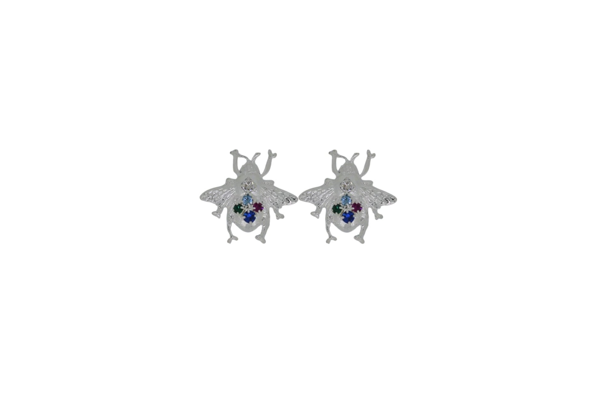 Silver Stinging Stud Earrings