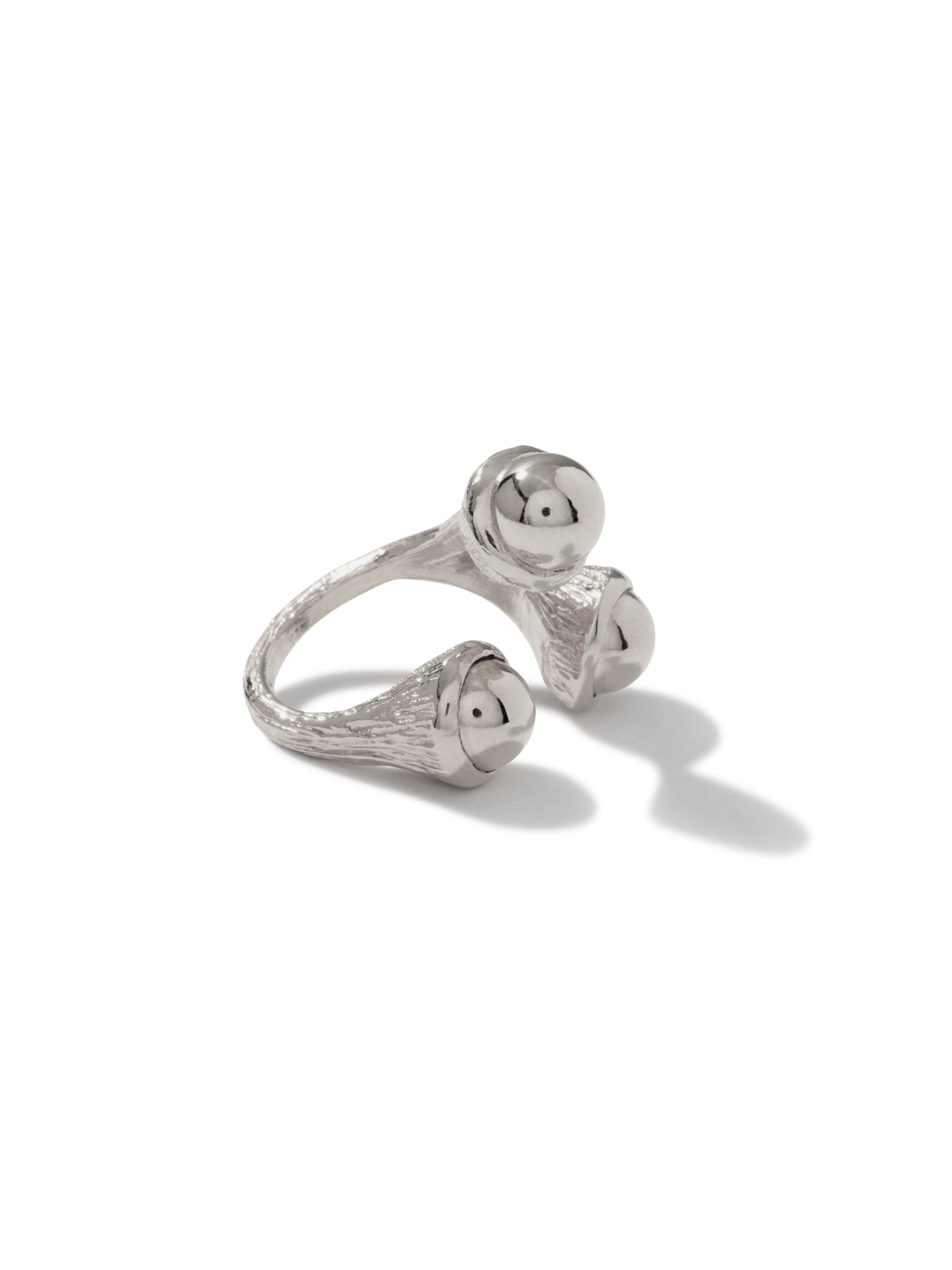 Silver Trinity Acorn Ring