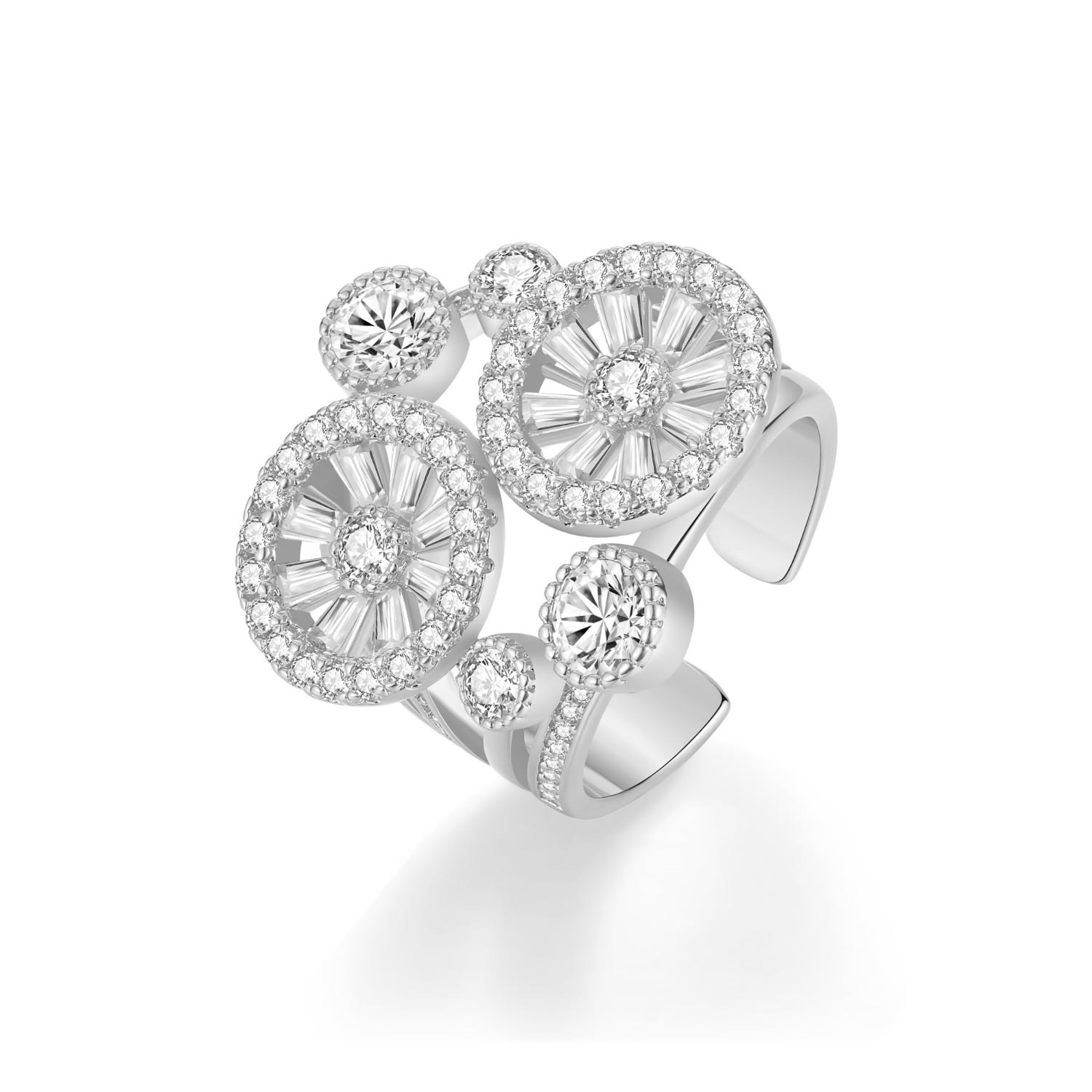 Silver Wheel Of Fortune Statement Ring