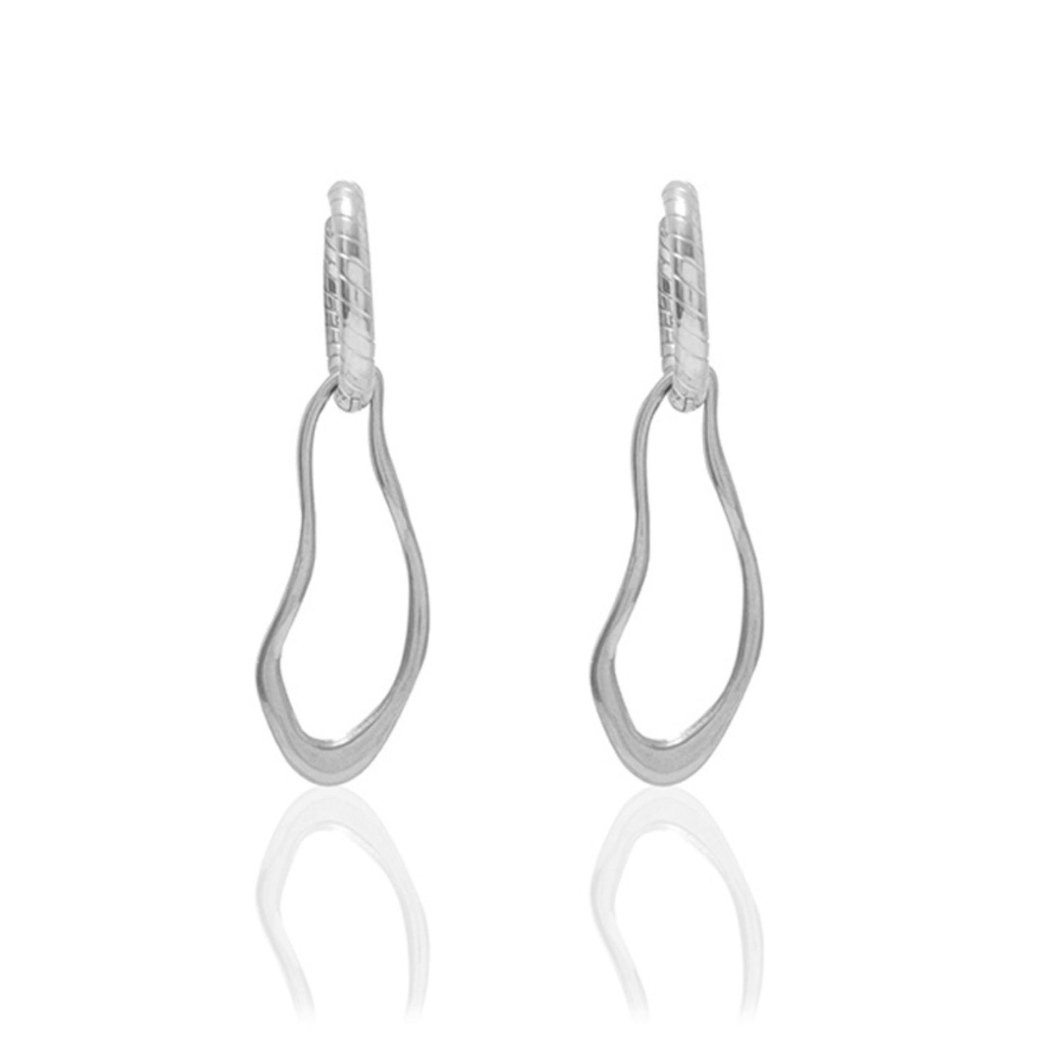 Silver Yuna Drop Hoops