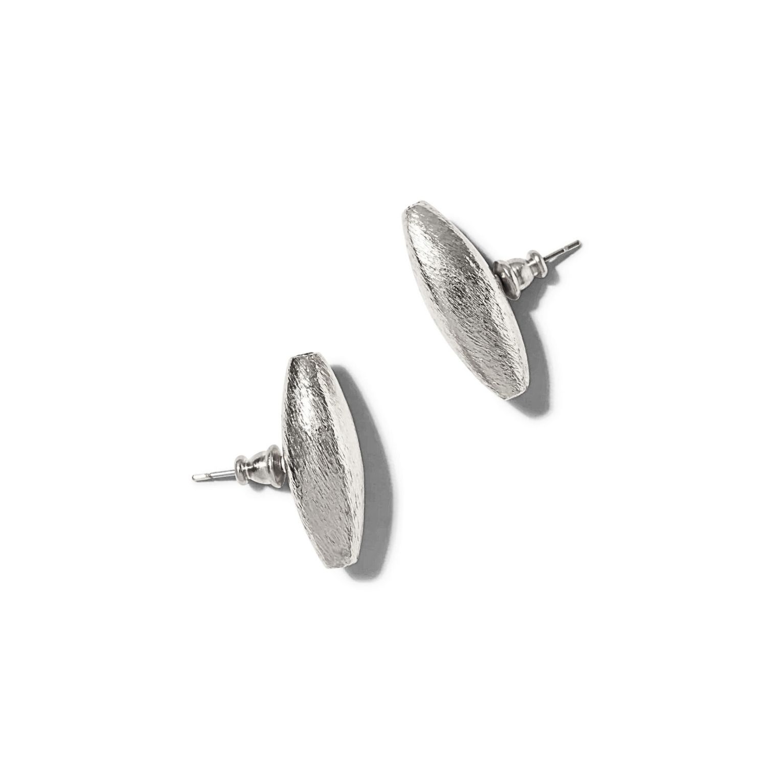 Silver Zeppelin Stud Post Earrings