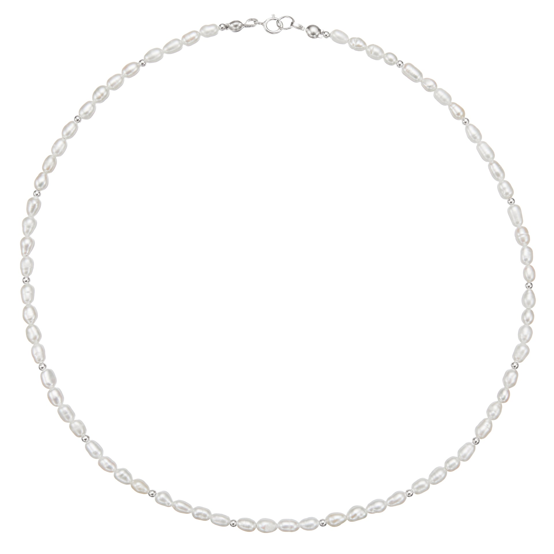 Silver Beaded Seed Pearl Choker