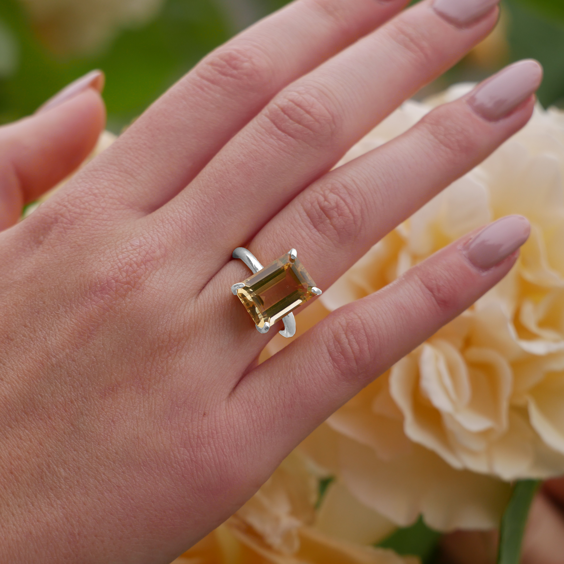 Sterling Silver Citrine Ring