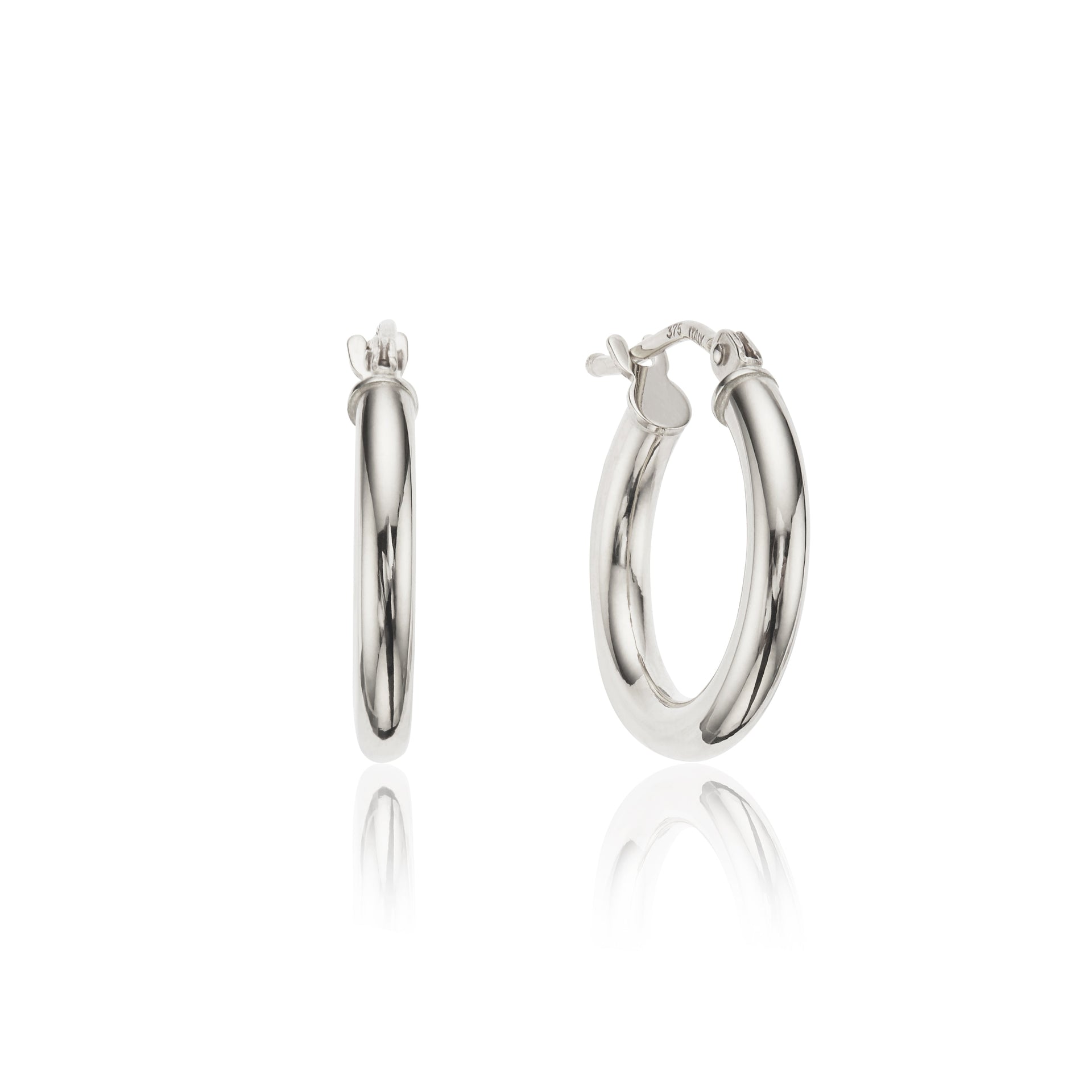 Silver Small Rounded Hoop Earrings