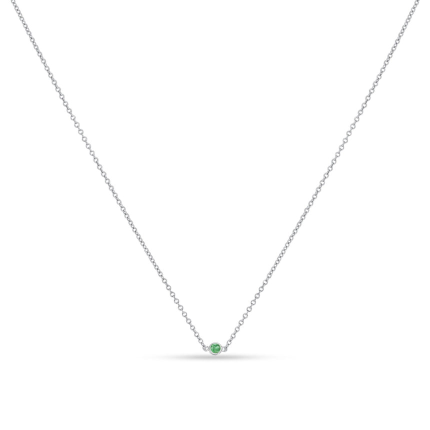 Solitaire Emerald Necklace