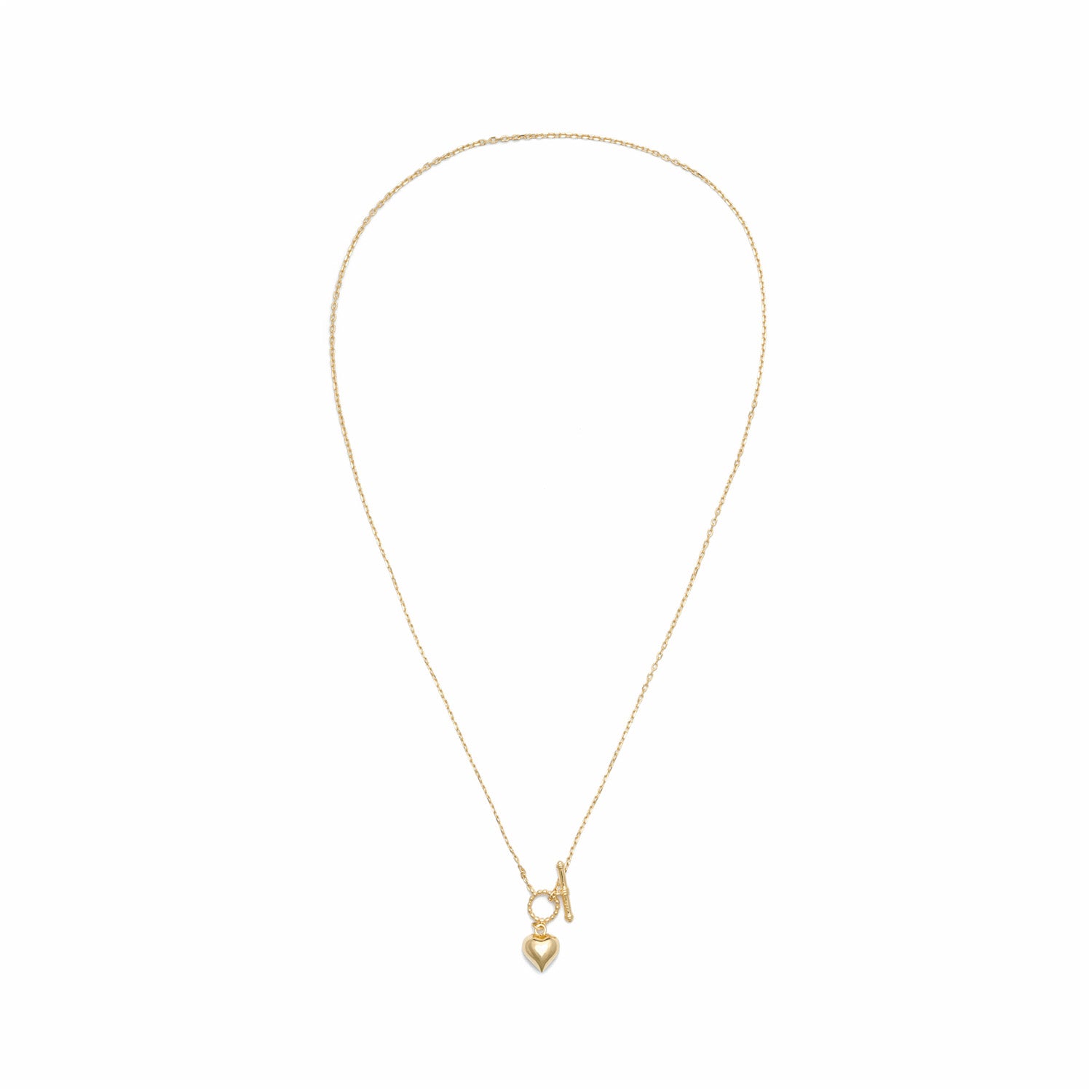 Simple Heart Necklace Gold