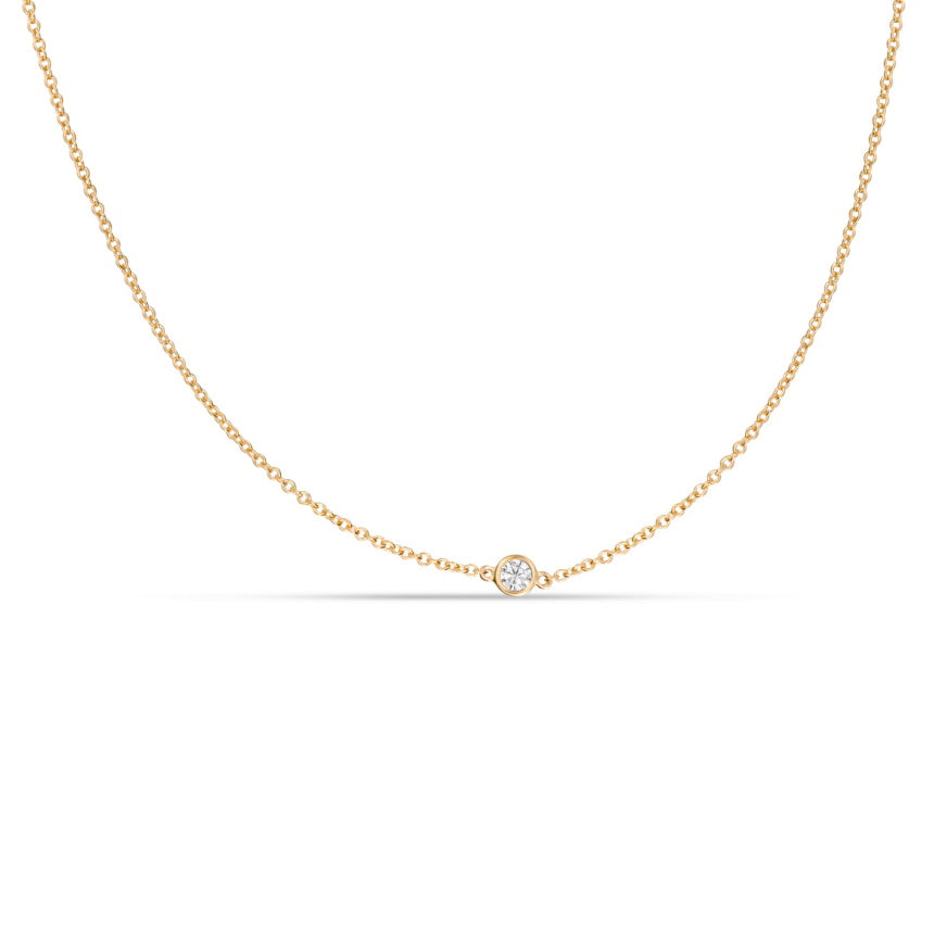 Single Solitaire Diamond Necklace