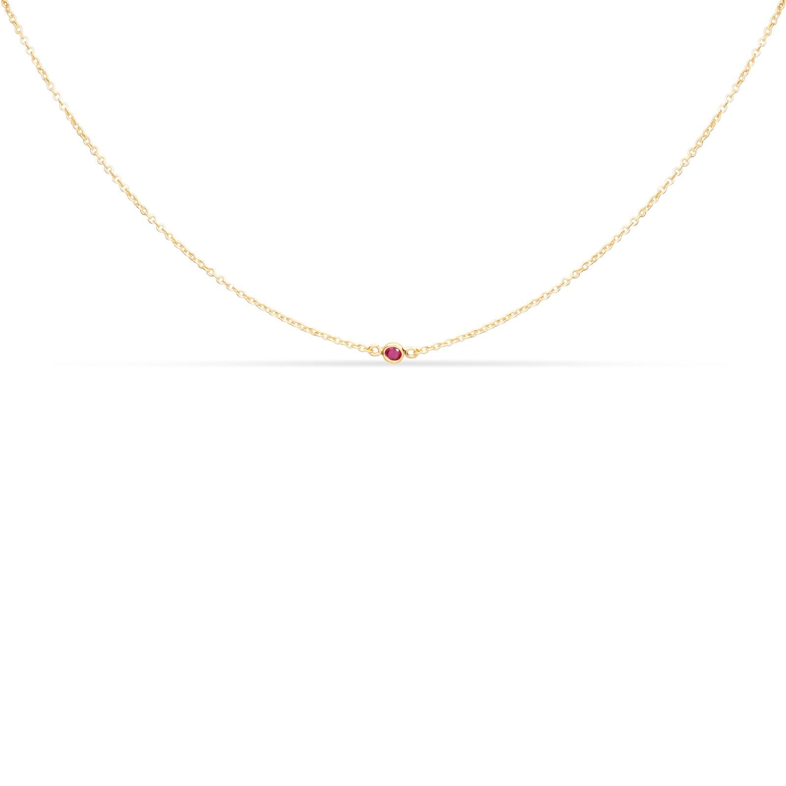 Single Stone Ruby Necklace