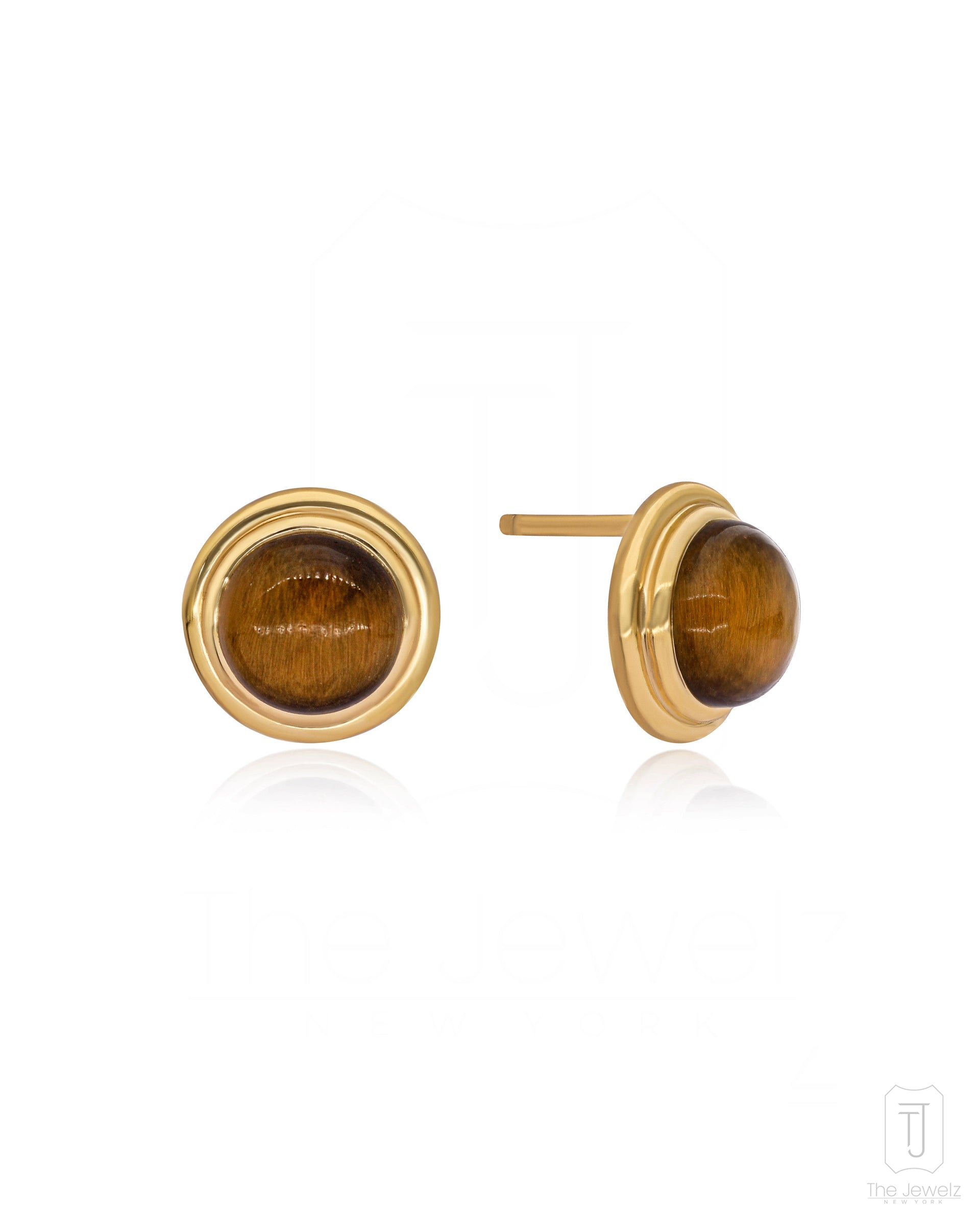 Tigers Eye Singularity 925 Silver Studs For Gifting