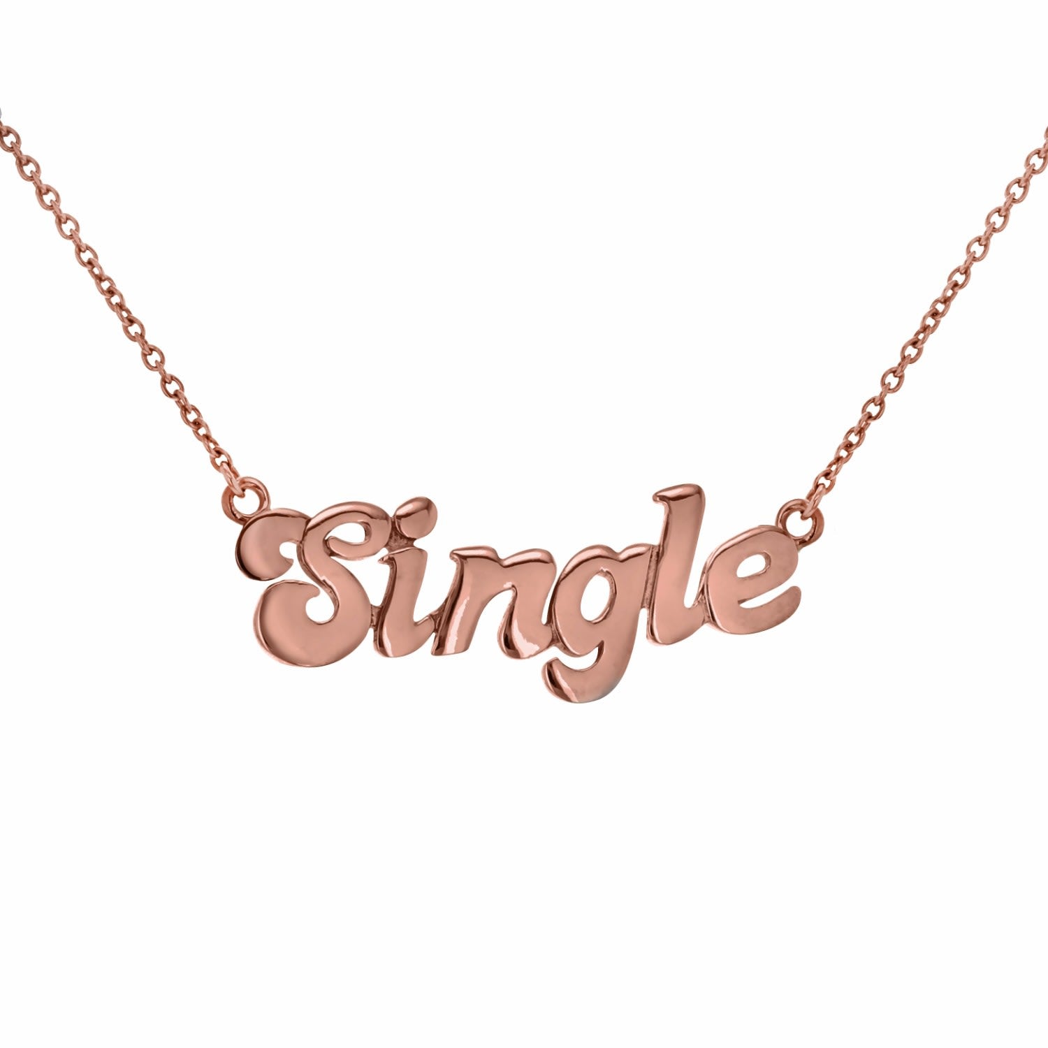 Single 18Ct Rose Gold-Plated Necklace