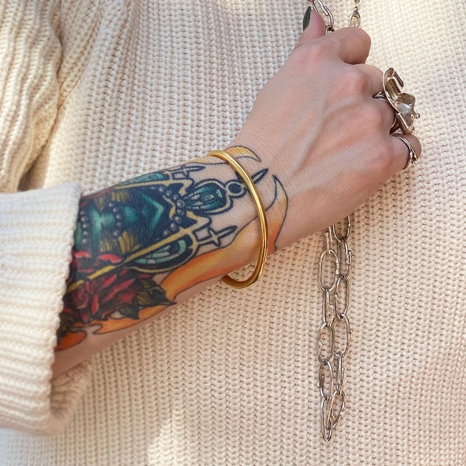 Six G Cuff - Gold Vermeil