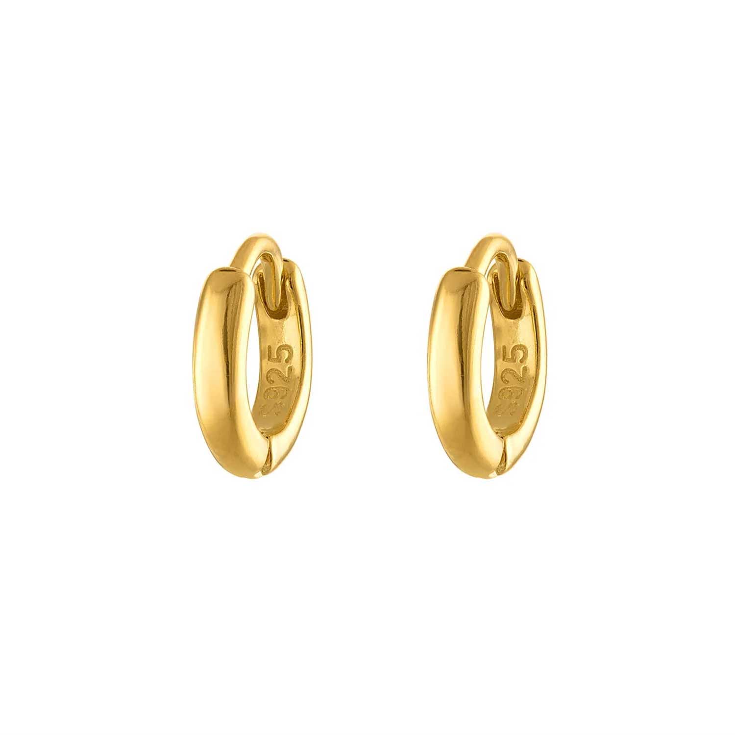 Six Mm Gold Huggie Hoop Earring