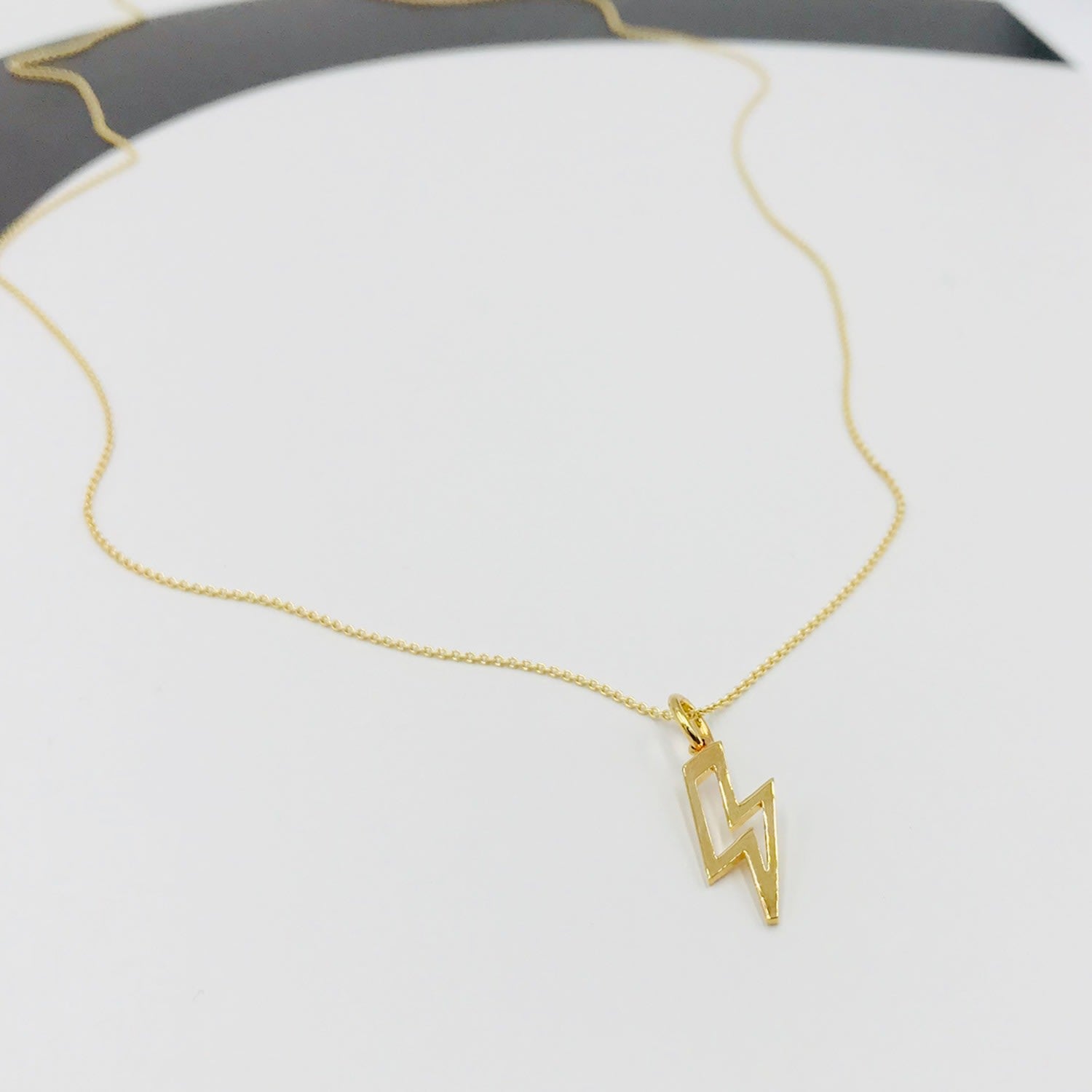 Lightning Bolt Pendant Gold