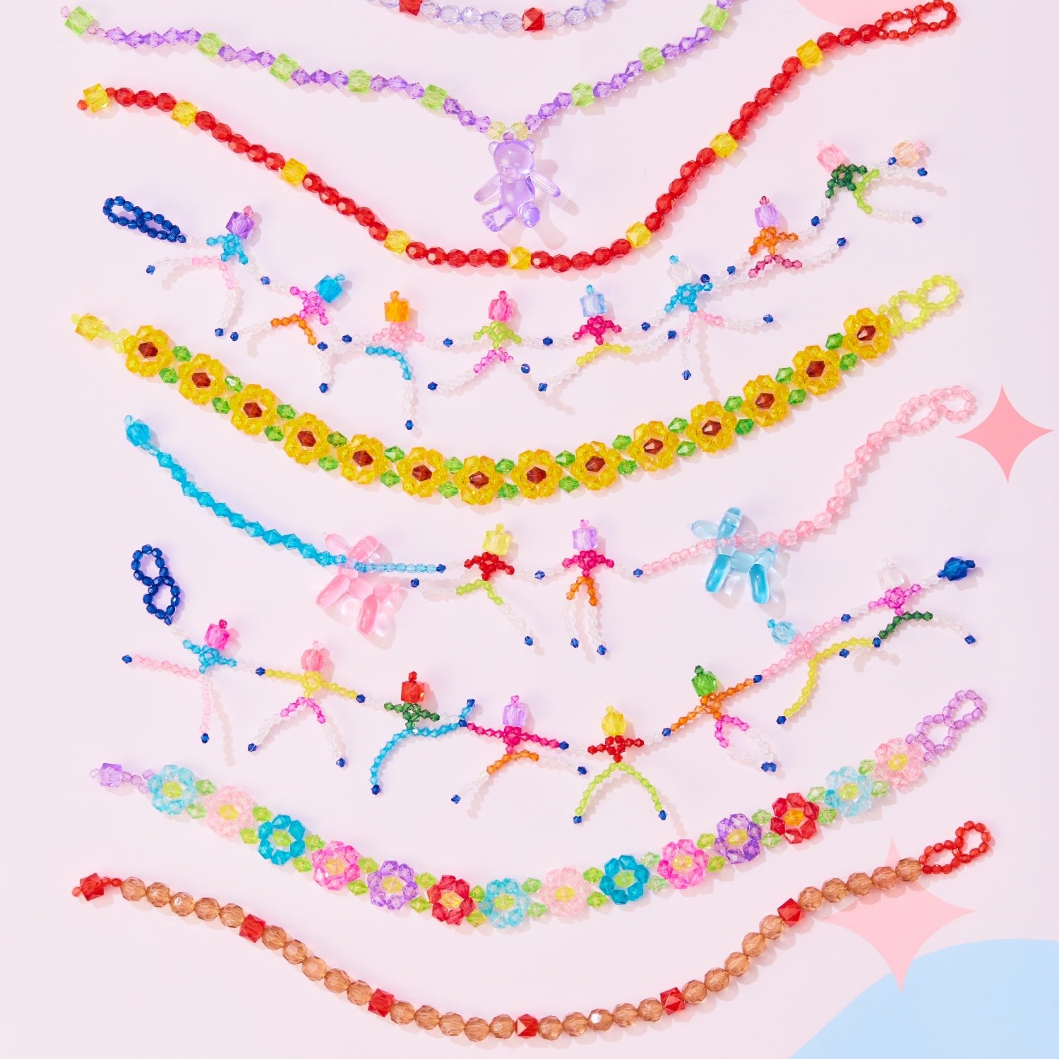 Skeleton Spectacle Bead Necklace